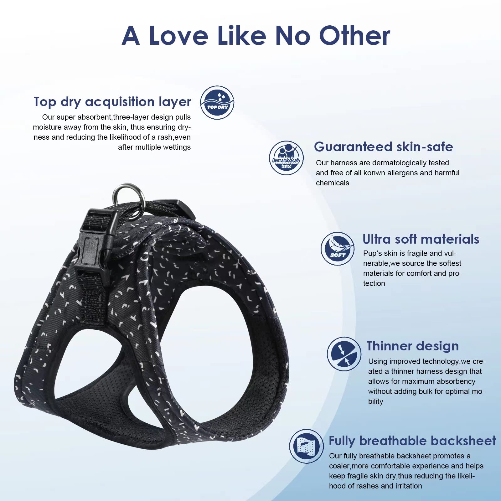 No-Pull Adjustable Dog Vest Harness with Soft Sponge Pad & Reflective Handle - Velcro Straps & Metal Leash Hooks for Small Dogs & Puppies (Chest Size 11.8