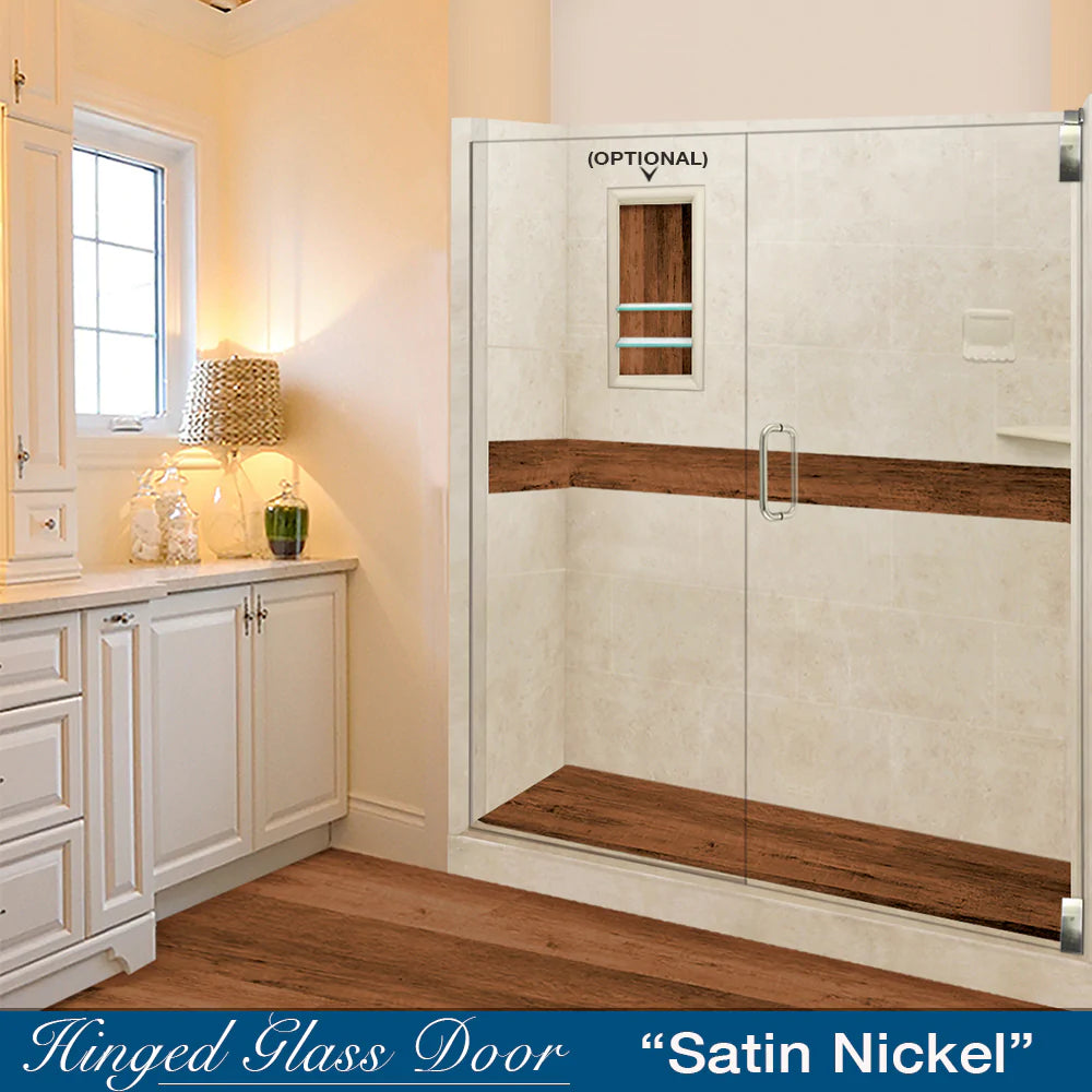 Lifeproof Burnt Oak Desert Sand 60-Inch Alcove Stone Shower Enclosure Kit - Waterproof Bathroom Upgrade for Modern Homes