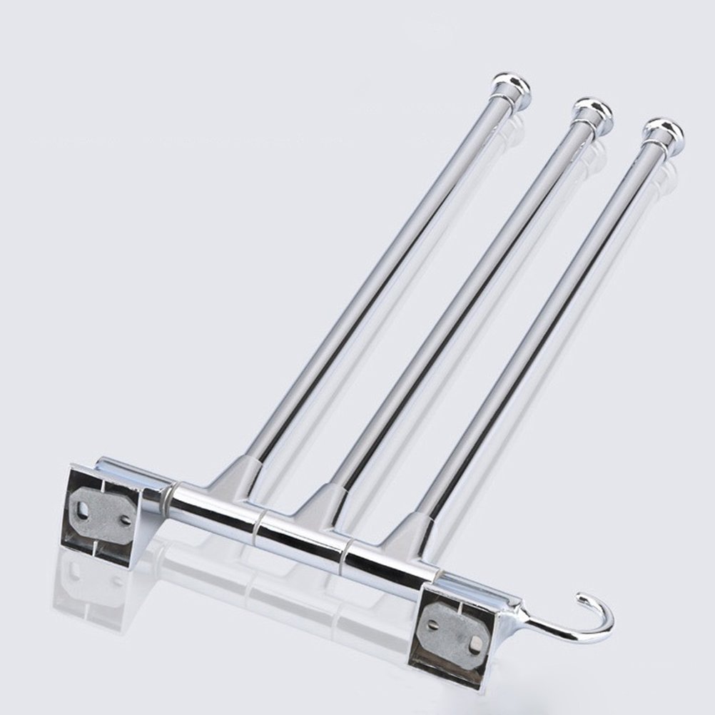 Stainless Steel Wall Mounted Towel Holder - Bathroom Towel Rack with Shelf for Bath & Kitchen - Perfect for Hand Towels, Washcloths, and Sponges