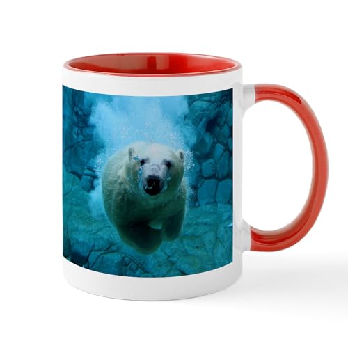 White/Red Inside - Polar Bear Mugs