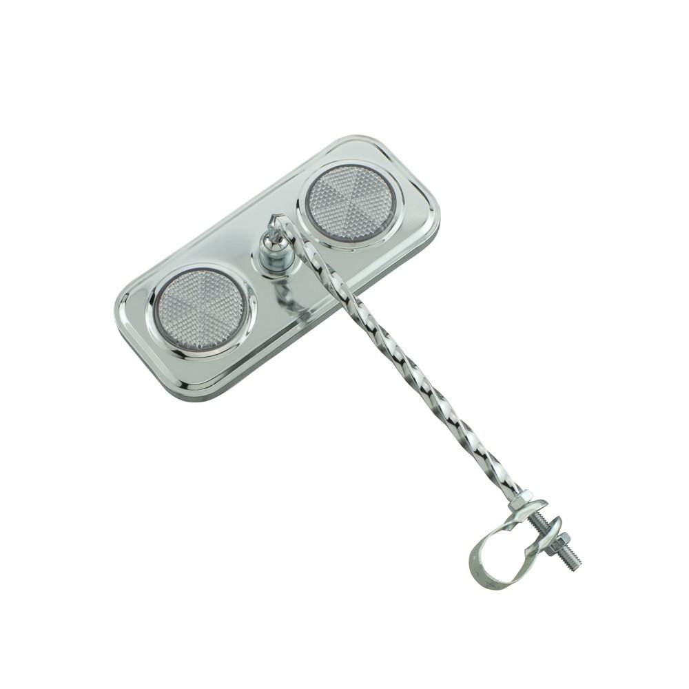 Rectangle Square Twisted Bike Mirror Chrome - Durable Adjustable Bicycle Handlebar Mirror for Road & Mountain Bikes - Perfect for Commuting, Cycling Safety & Outdoor Adventures