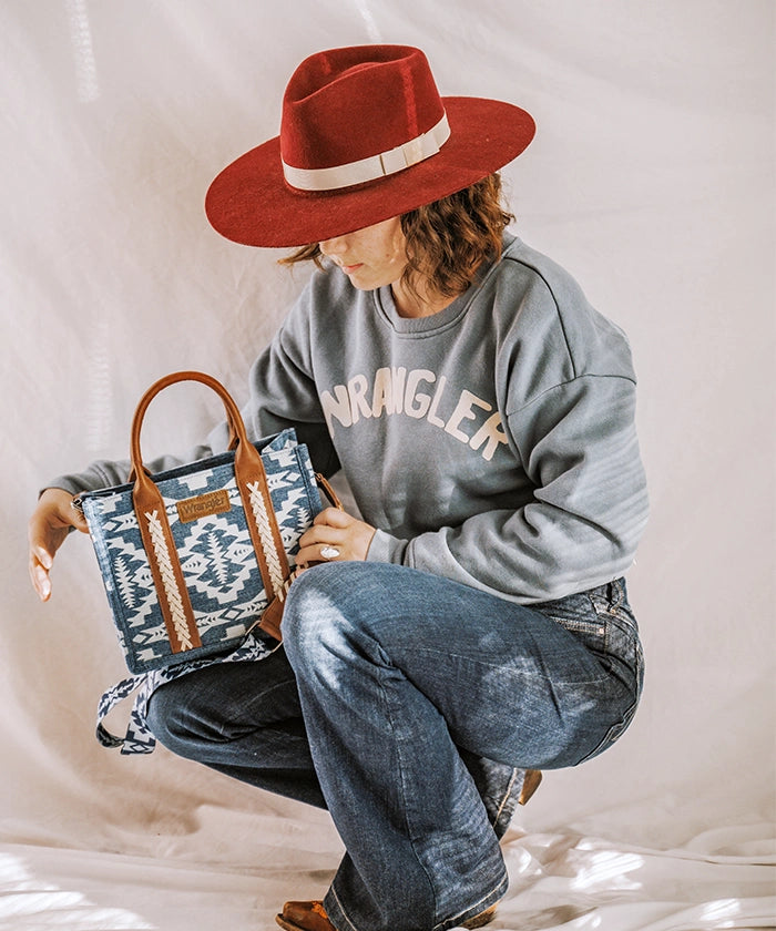 Wrangler Aztec Print Tote Bag Set - Stylish & Durable Cotton Tote Bags for Women - Perfect for Shopping, Beach, Travel & Everyday Use
