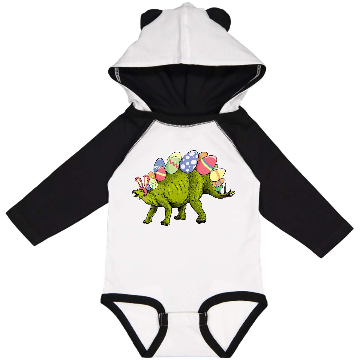 Inktastic Easter Bunny Stegosaurus Long Sleeve Creeper for Baby Easter Outfit
