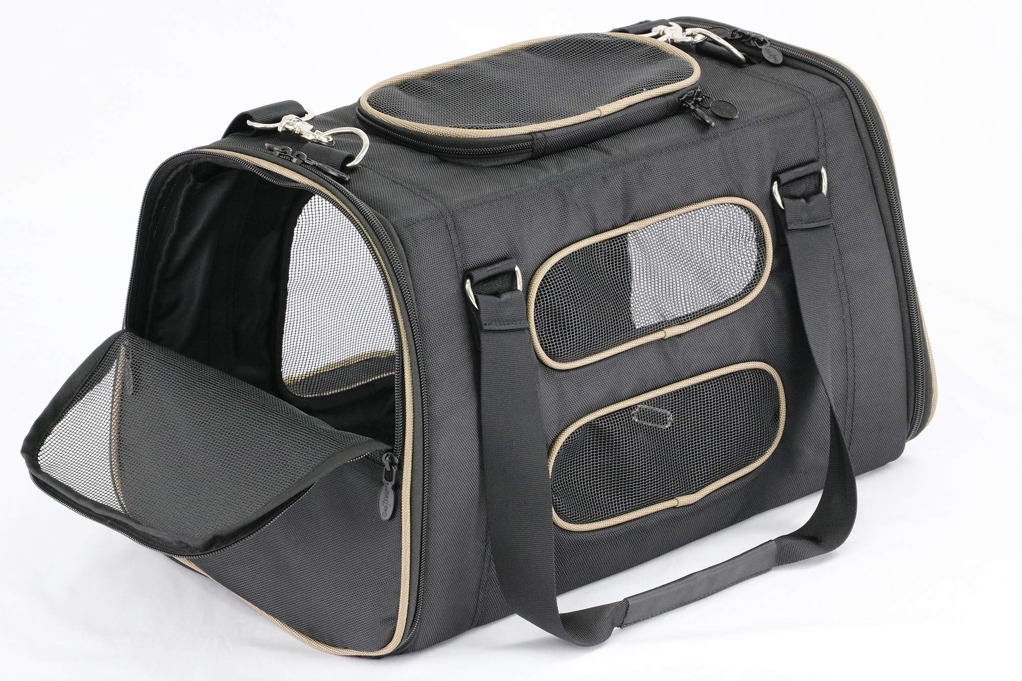 Gen7Pets Commuter Pet Carrier & Car Seat - Black | Travel-Ready Dog & Cat Carrier for Cars, Airplanes & Outdoor Adventures