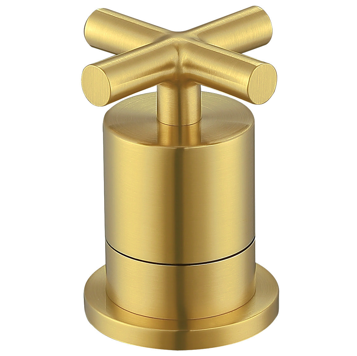 Ancona Ava Series Widespread Cross Handle Bathroom Faucet in Brushed Titanium Gold - Modern Bathroom Sink Faucet for Vanity, Powder Room & Guest Bath Installation