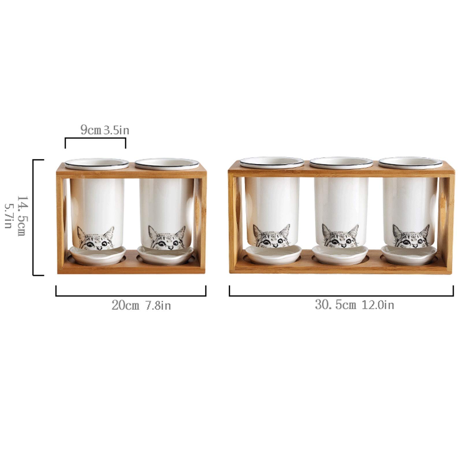Portable 3-Tube Kitchen Utensil Caddy & Cutlery Drainer - Ceramic Utensil Holder for Chopsticks, Spoons, Forks - Compact Utensil Storage & Drying Rack for Countertop, Sink, or Cabinet Organization