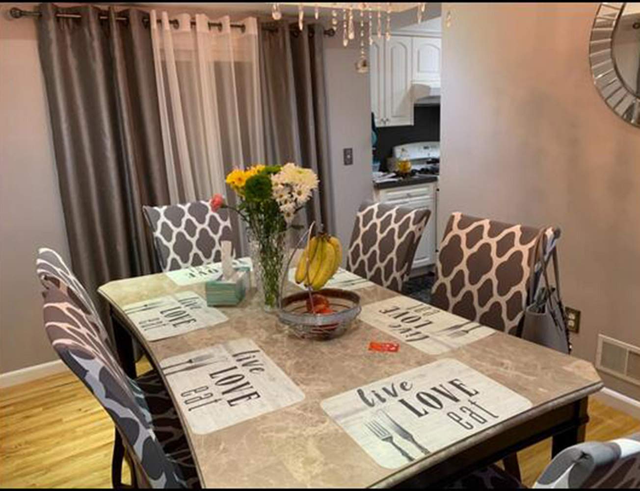 TOPCHANCES Stretch Dining Chair Slipcovers - 6 Pack Washable Furniture Protector Covers for Dining Room, Hotel & Banquet (Coffee) | Durable, Removable & Stylish Seat Covers for Home & Event Decor