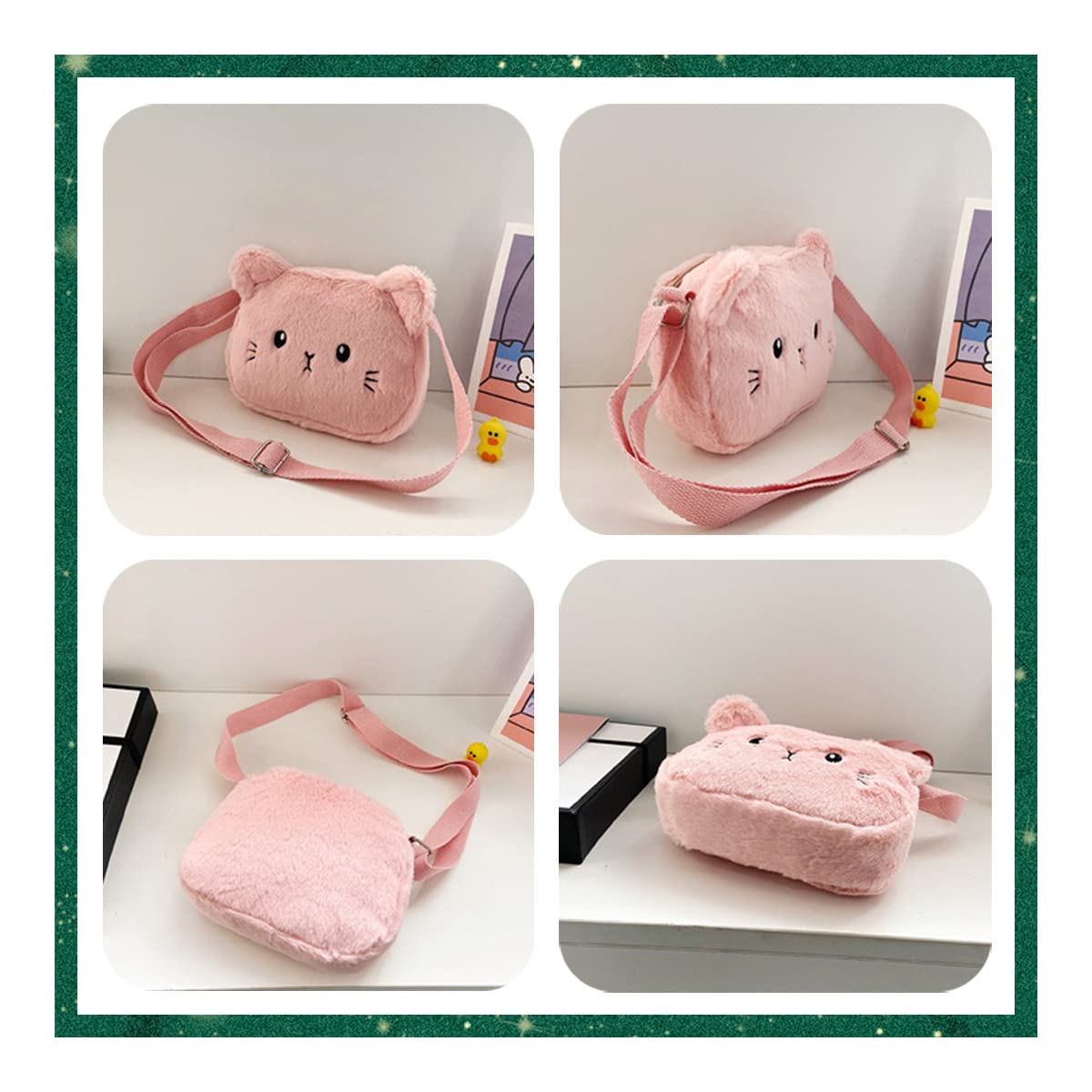 Cute Plush Crossbody Bag for Women & Girls - Adorable Mini Shoulder Bag, Perfect Birthday & Christmas Gift (Pink) | Ideal for Daily Use, Travel, Shopping & Parties