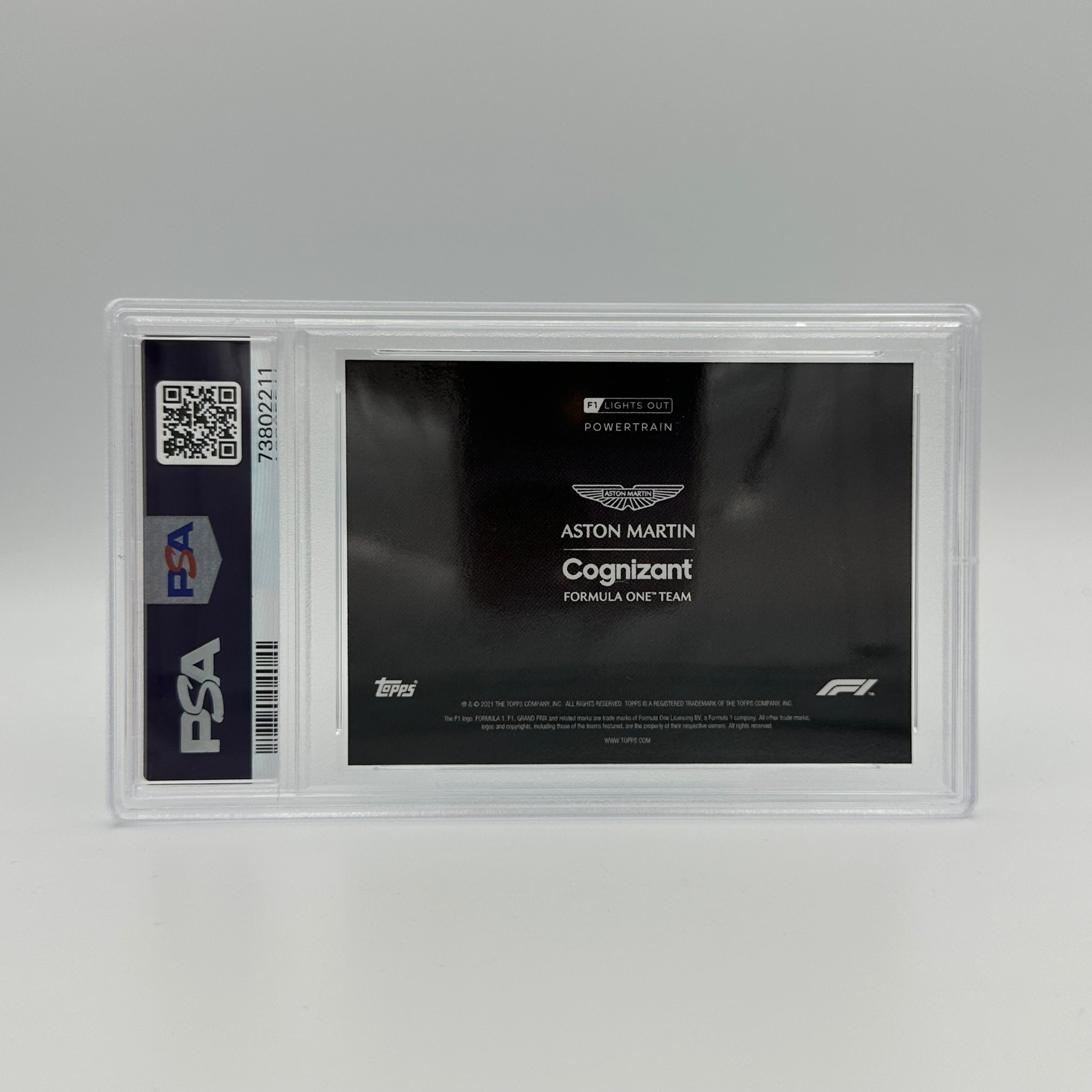 PSA 9 Graded 47/99 Aston Martin Cognizant F1 Team PowerTrain Blue - Limited Edition F1 Racing Collectible for Display & Investment    (Note: I've made the following SEO optimizations:   1. Added 