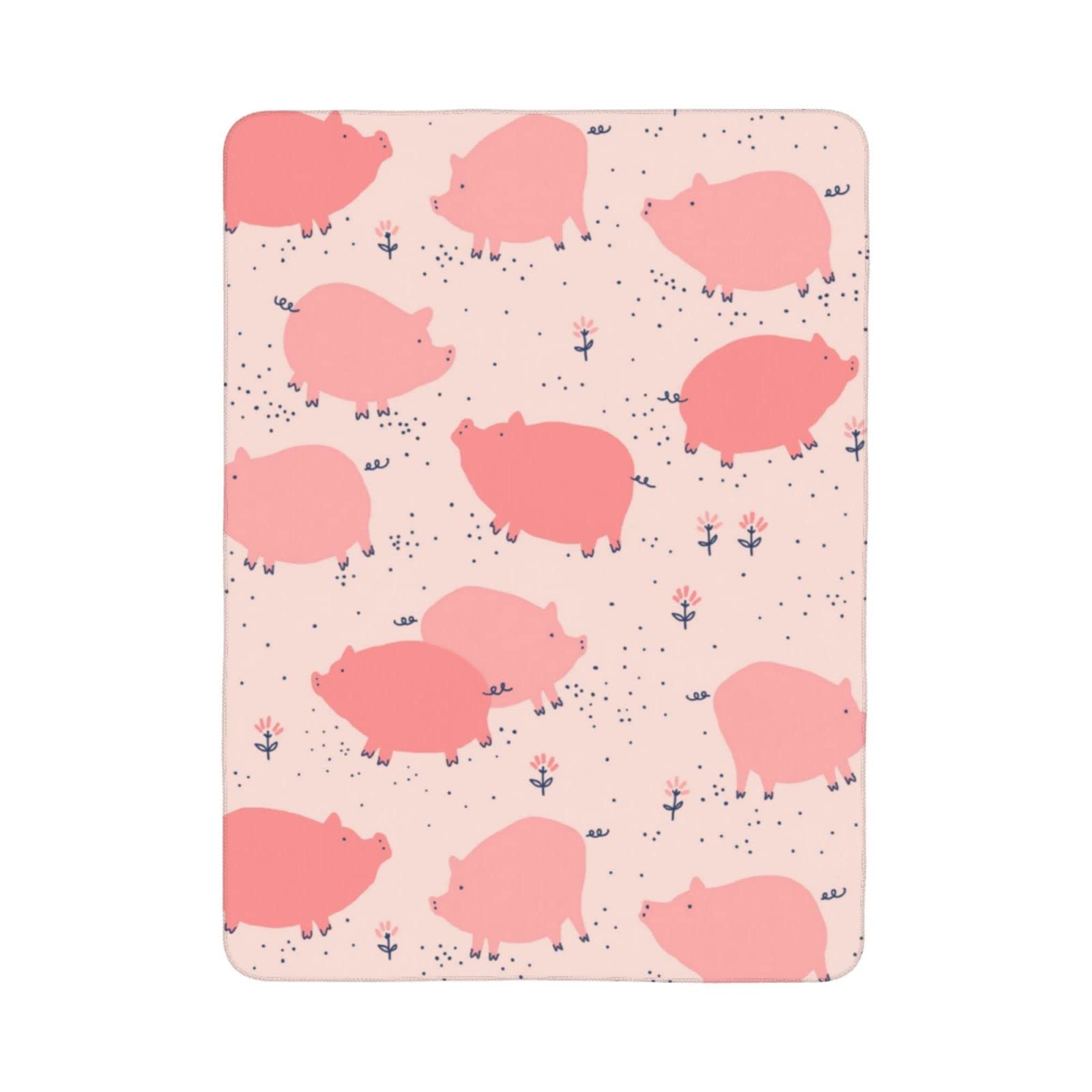 **YUXIXI Pink Cute Lazy Pig Diaper Changing Pad - Portable, Waterproof Baby Changing Mat for Toddlers & Infants - Premium Change Pad Liner, Bed Pad & Play Mat for Nursery, Travel & Home Use**