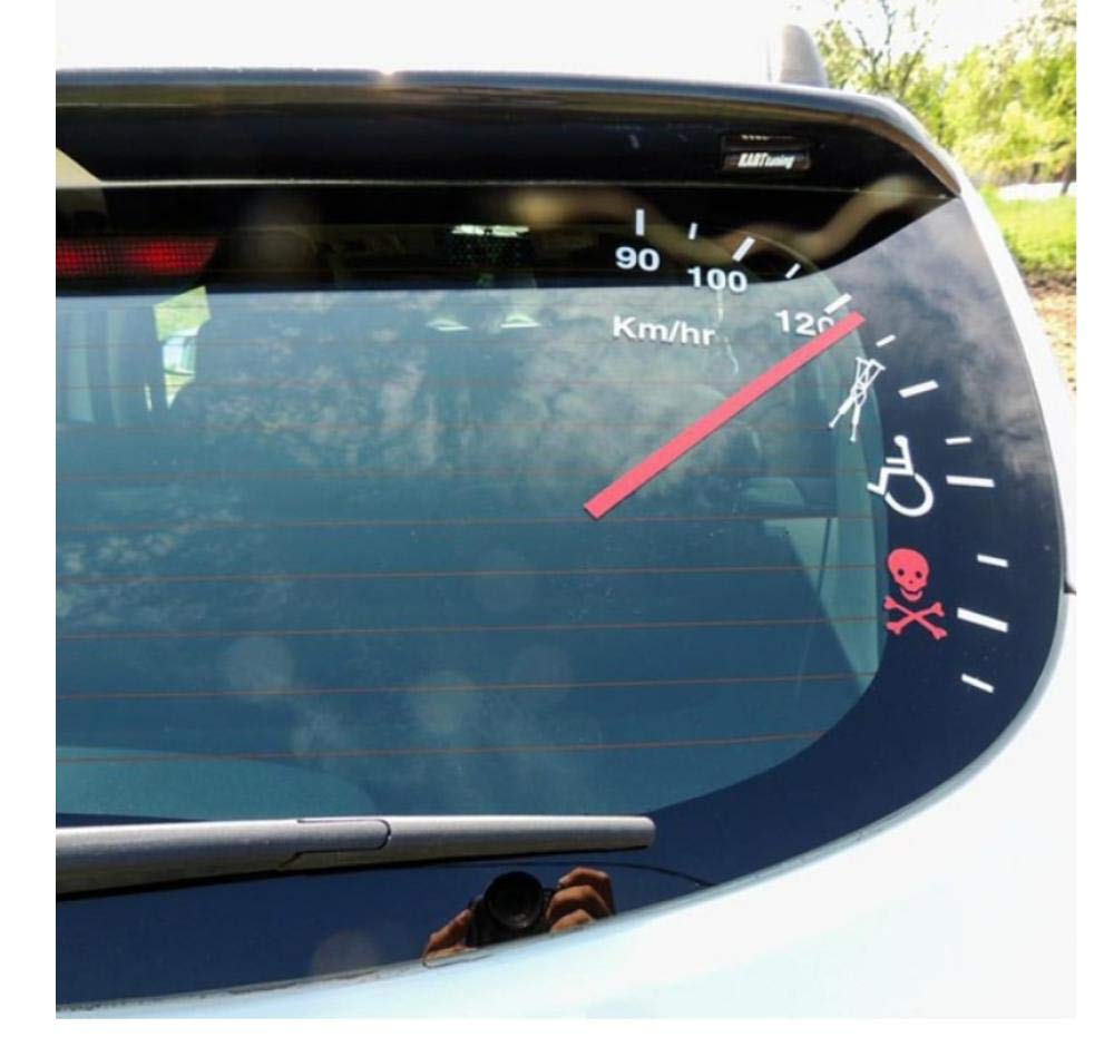 Funny Car Stickers 20cm - Speeding Warning Decals for Bumper & Dashboard