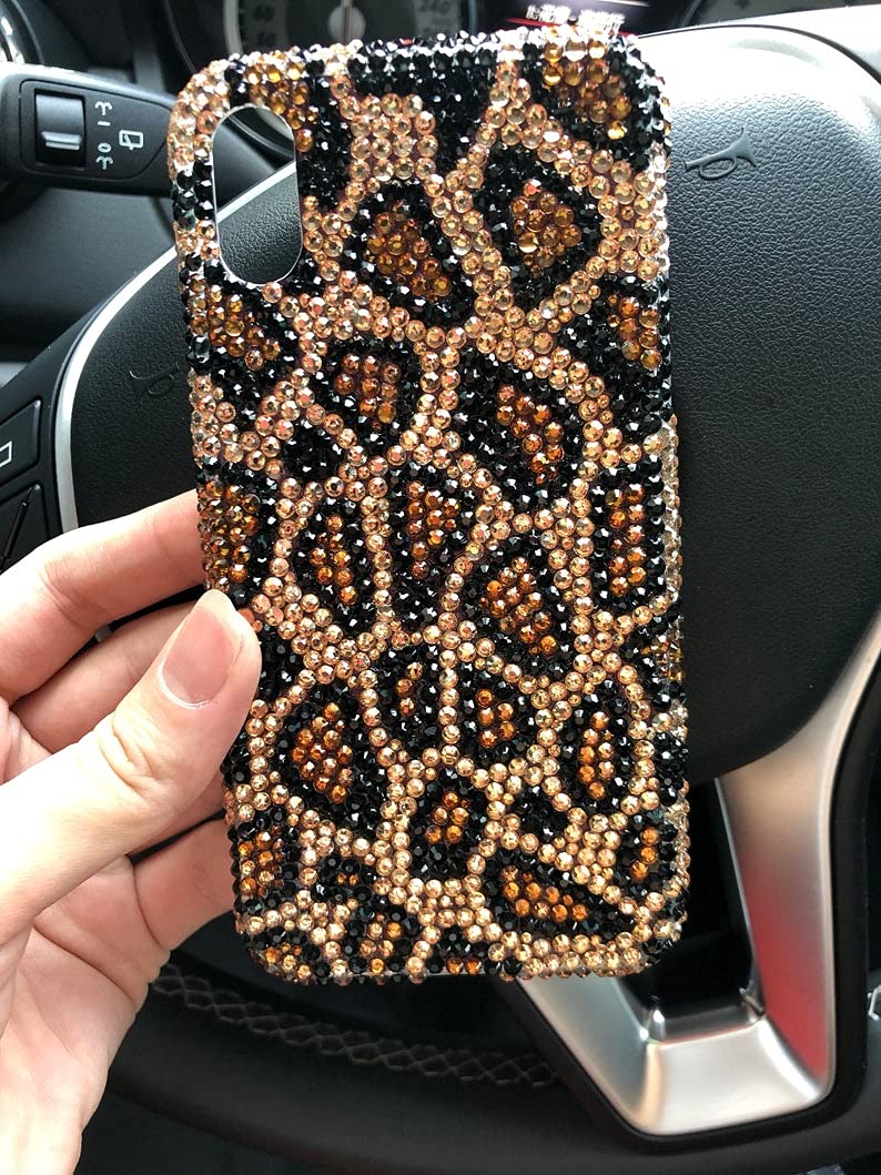 Custom Zebra Print Bling Crystal Phone Case - Hard/Soft Full Protection Cover with Sparkly Glitter for iPhone & Samsung (Perfect for Parties, Gifts & Everyday Glam)