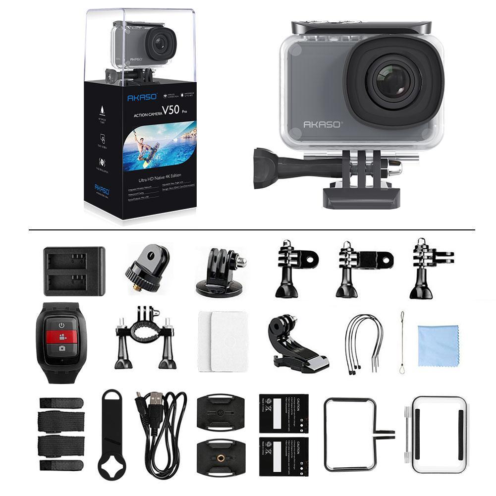 Akaso V50 Pro 4K Action Camera - 30fps, 20MP, WiFi, Waterproof for Outdoor Sports, Vlogging & Adventure Travel