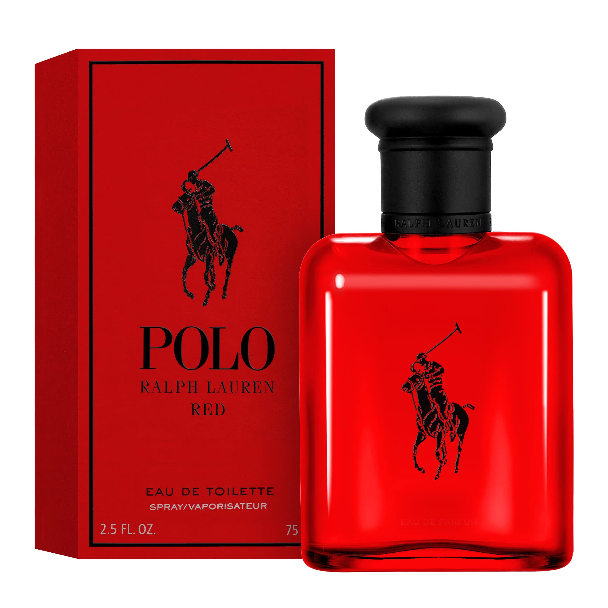 Ralph Lauren Polo Red Eau de Toilette for Men - Woody Spicy Cologne with Grapefruit, Saffron & Redwood Notes - Medium Intensity Fragrance - Perfect for Date Night & Special Occasions