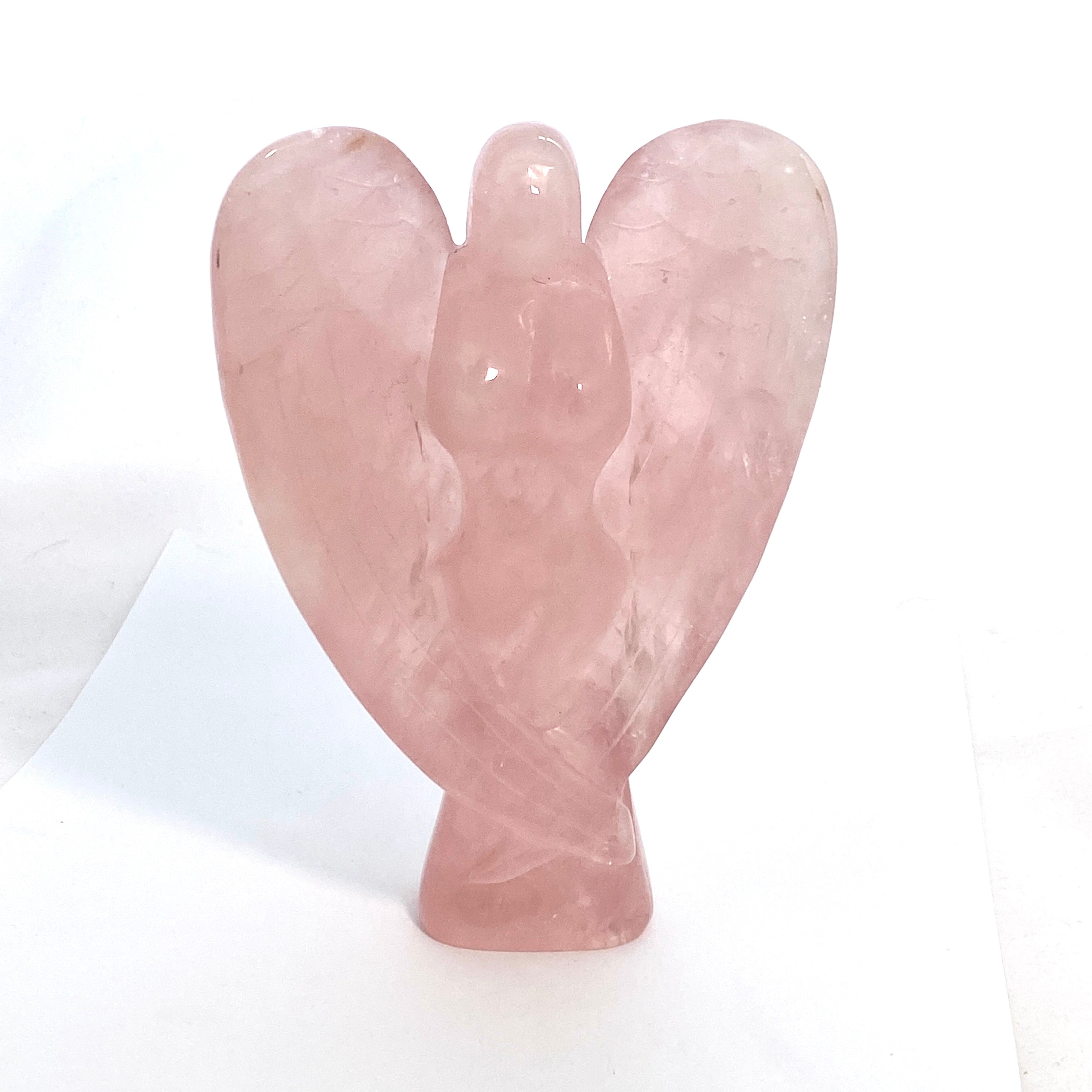 16cm Large Rose Quartz Angel Goddess Statue - Perfect for Home Decor, Meditation & Spiritual Healing Gifts