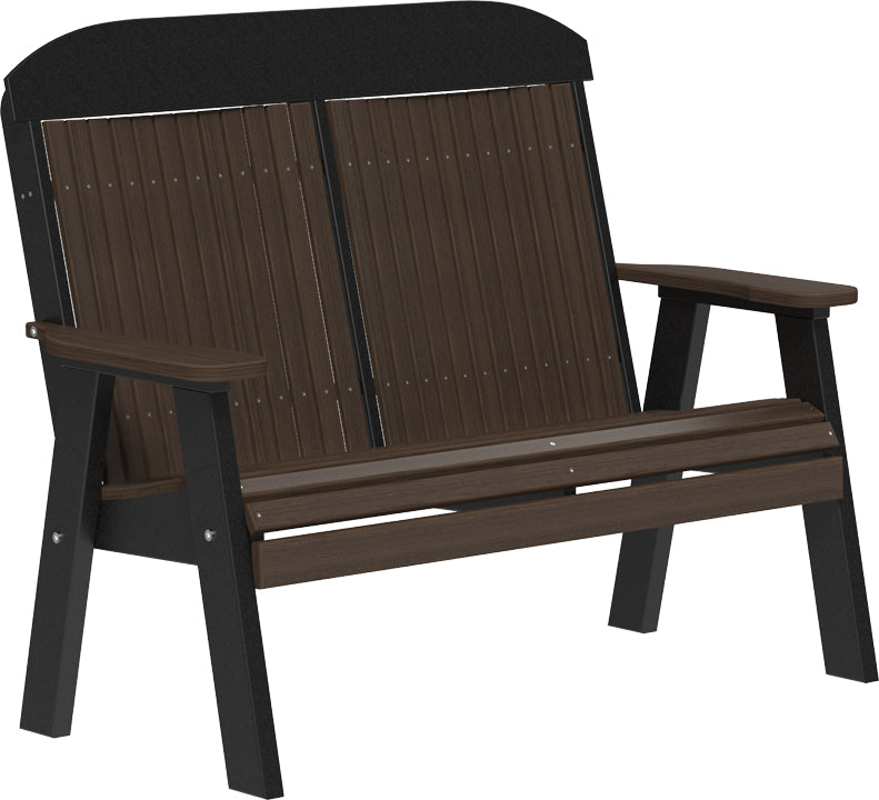 LuxCraft 4-Foot Classic Wooden Bench - Sturdy Indoor/Outdoor Garden, Patio, and Entryway Seating Furniture for Home Decor