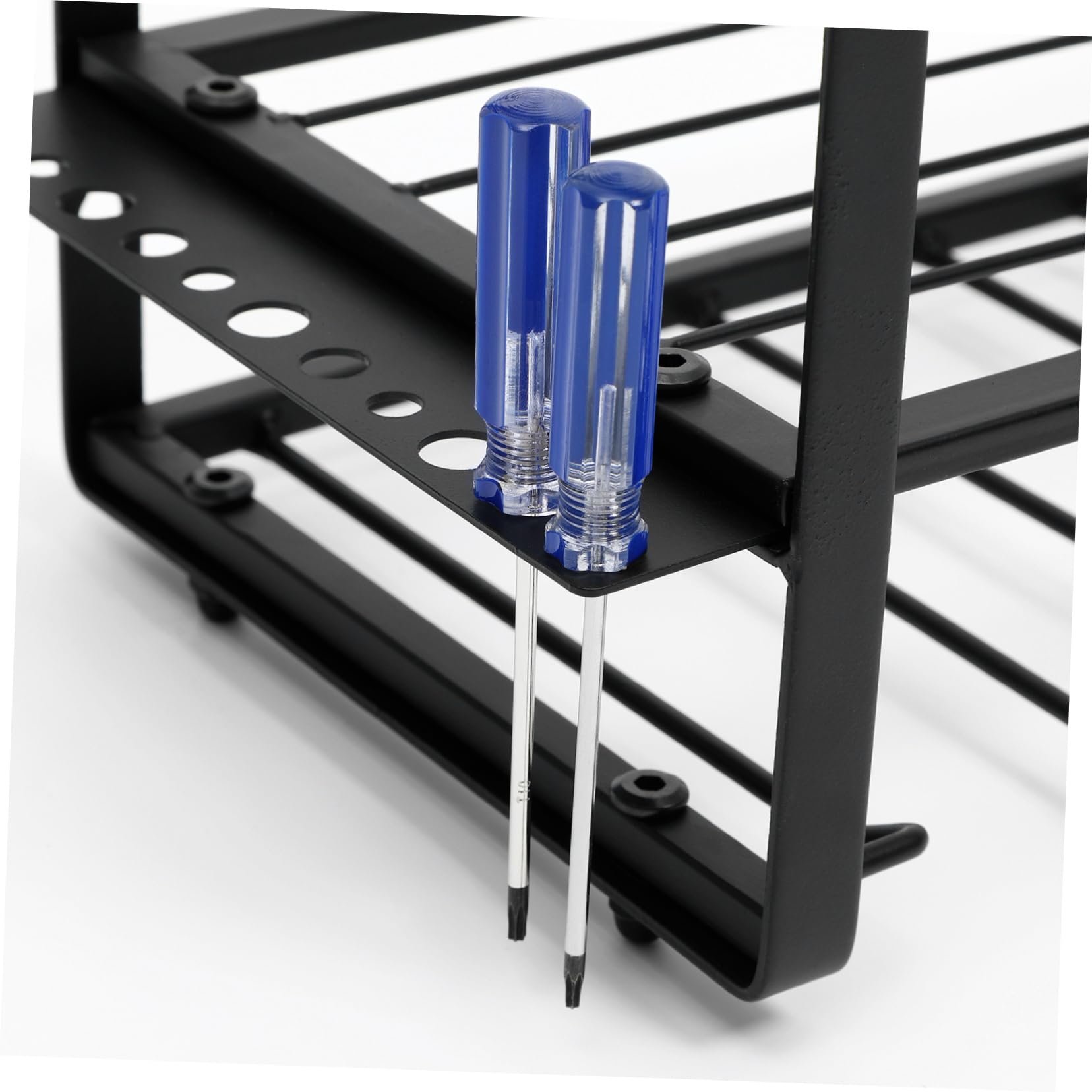 KOMBIUDA 3-Layer Wall Mount Tool Organizer - Heavy Duty Carbon Steel Garage Storage Rack for Screwdrivers, Pliers & Hand Tools - Perfect for Workshop, Garage & DIY Projects