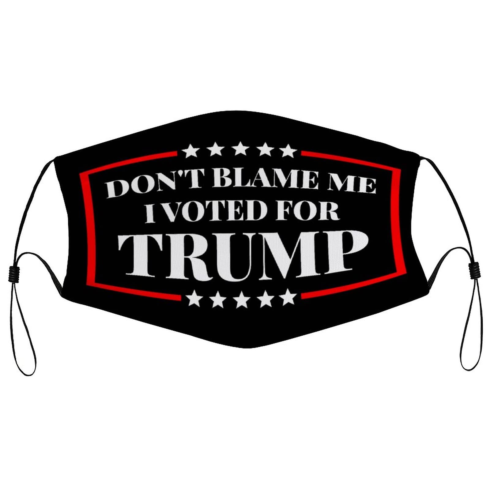 Reusable Trump Face Mask Balaclava Scarf - 'Don't Blame Me I Voted for Trump' Design - Breathable Face Cover for Outdoor Activities, Political Events & Cold Weather Protection