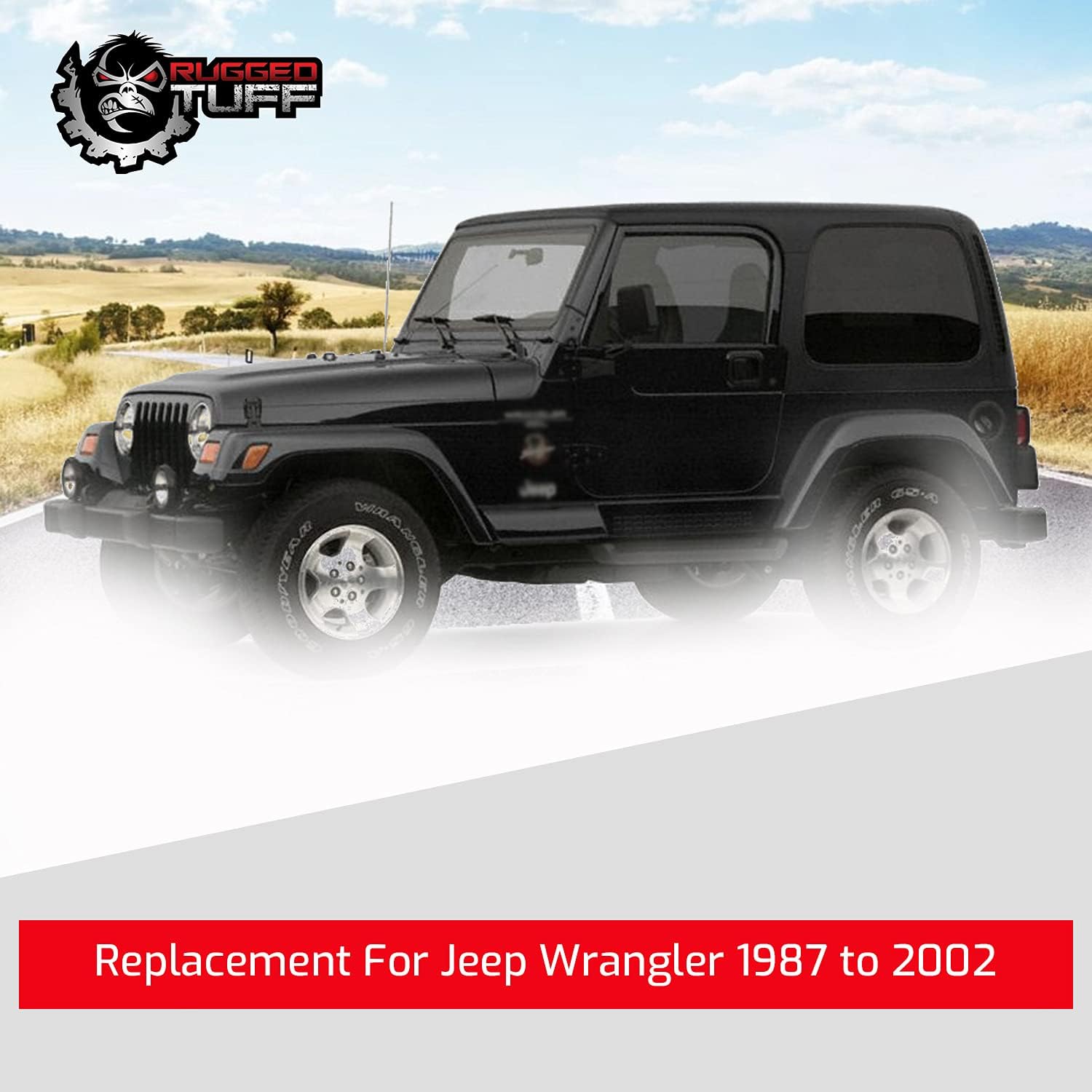ExactaFit 8100L Driver Side Mirror Glass Replacement for 1987-2002 Jeep Wrangler & 1997-2002 Jeep TJ - Perfect Fit, Easy Installation - Ideal for Off-Roading, Daily Commuting & Vehicle Restoration