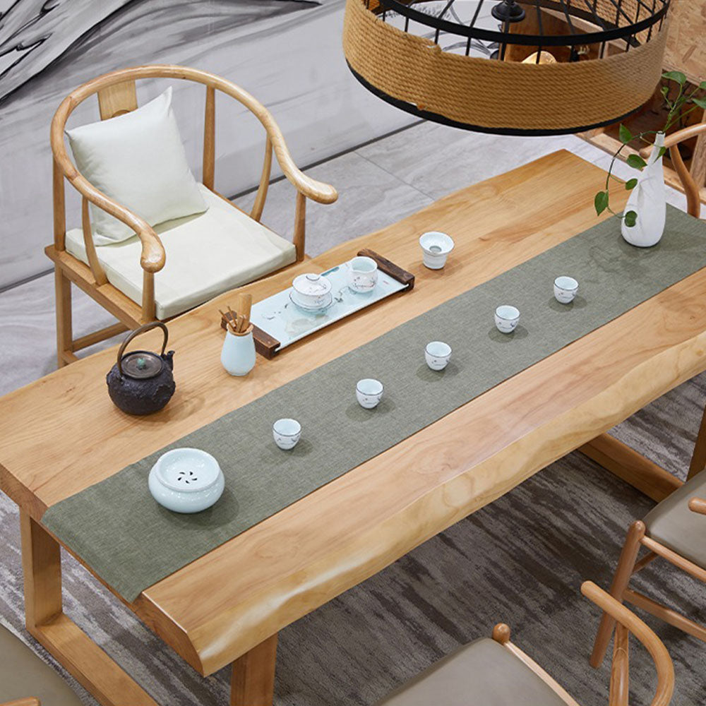 Simple Modern Pine Wood Chinese Tea Table - Handcrafted Solid Wood Tea Table for Living Room, Zen Decor, Asian Style Home Furniture - Perfect for Tea Ceremony, Meditation & Relaxation