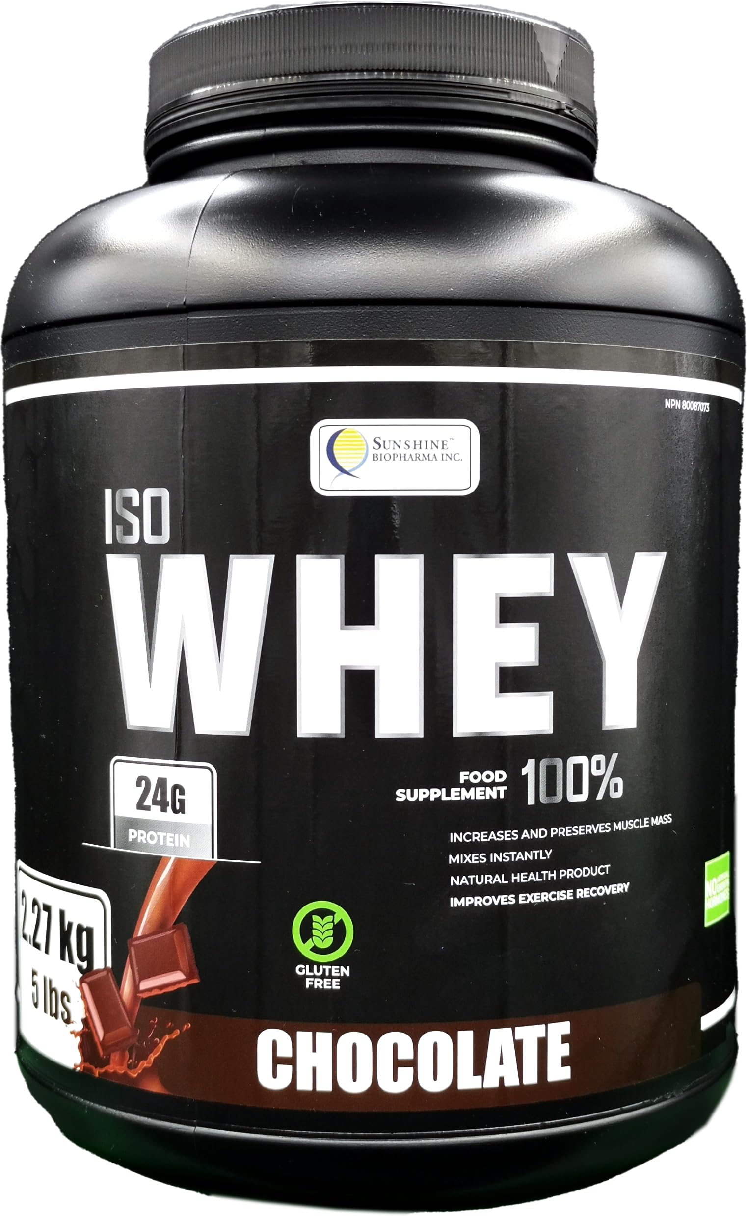 IsoWhey Premium Ultra-Filtered Whey Protein Powder 5lb (2.27kg) - Supports Lean Muscle Growth & Maintenance for Athletes & Fitness Enthusiasts - Perfect for Post-Workout Recovery & Muscle Building