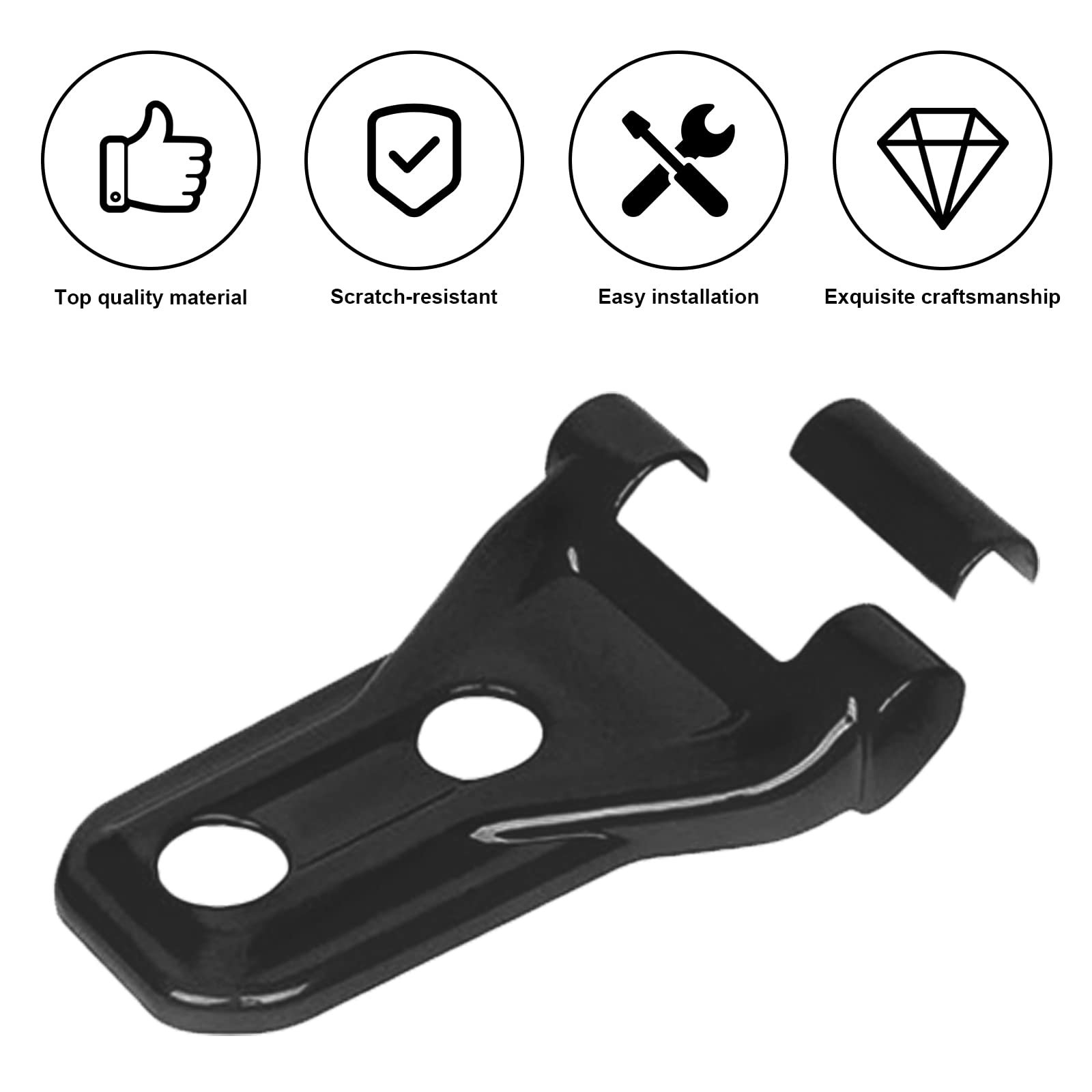 Jeep Wrangler JL & Gladiator JT Hood Hinge Cover Protector (2018-2021) - Black Car Engine Trim Accessories - Durable Protection Against Scratches & Rust for Off-Road Adventures