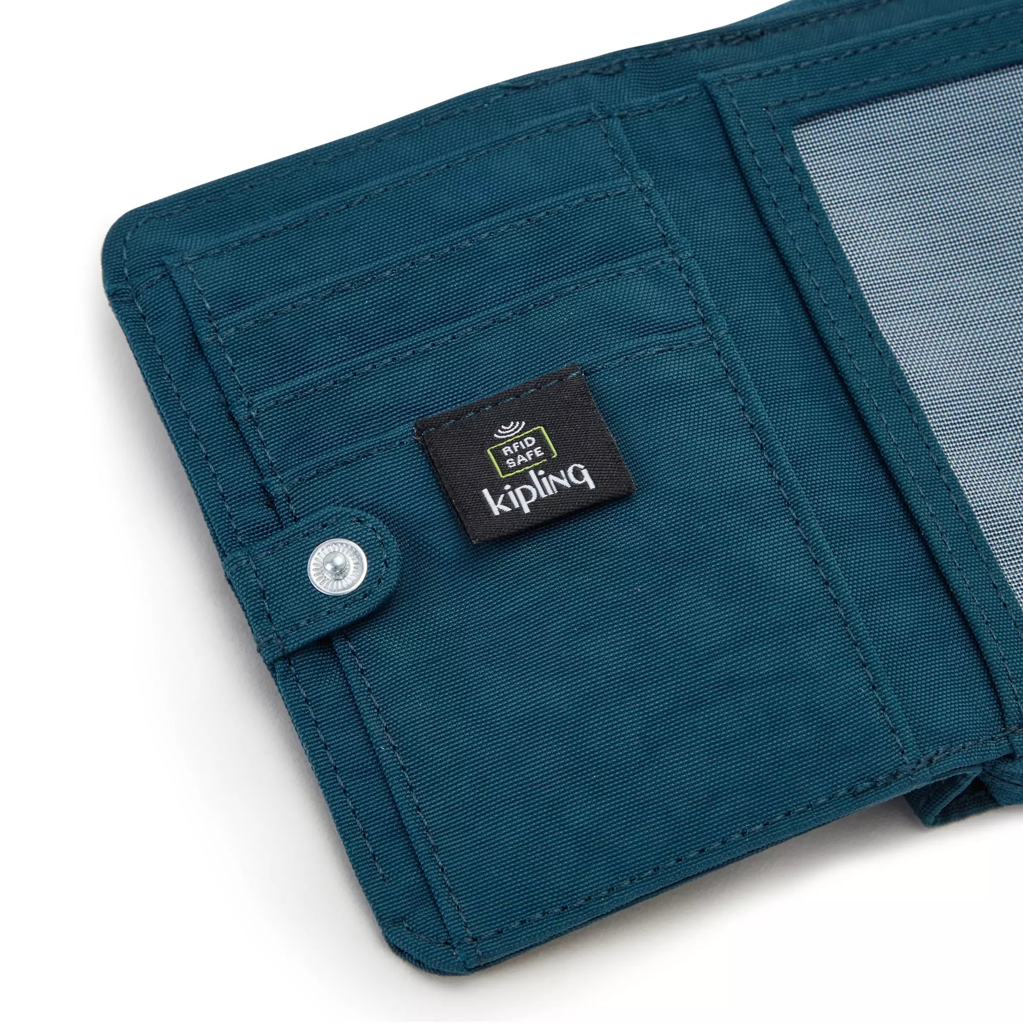 Kipling Money Love Small Wallet - Compact RFID Blocking Wallet for Women - Cosmic Emerald Green - Perfect for Everyday Use, Travel & Gift Giving