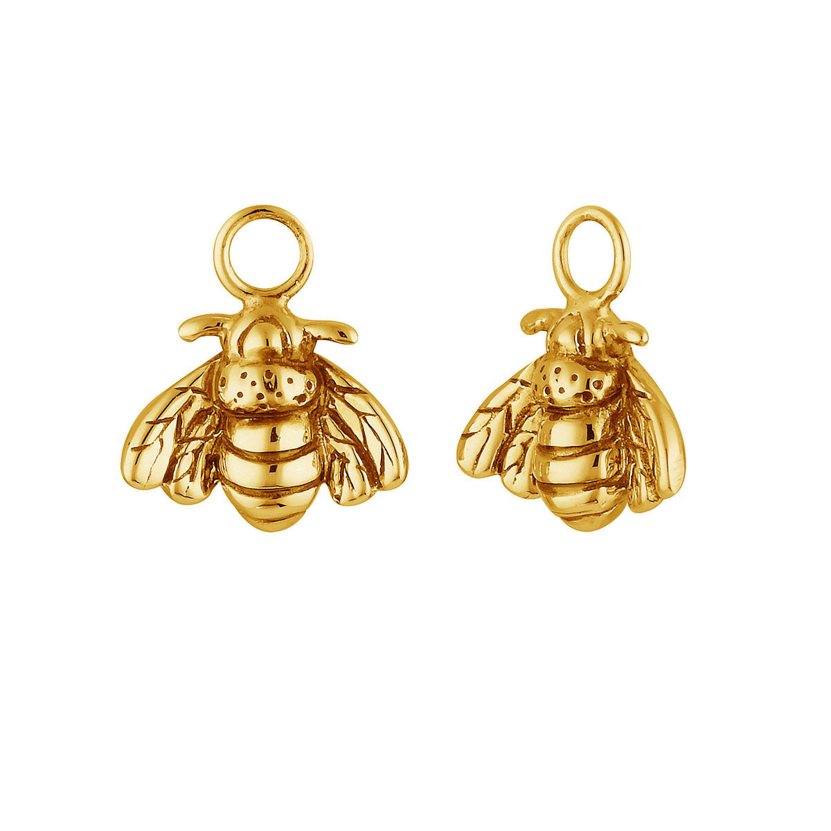Bee Pollination Gold Ear Charms - 14K Gold Plated Floral Earrings for Women, Dainty Stud Earrings for Everyday Wear - Perfect for Weddings, Parties & Boho Style Outfits