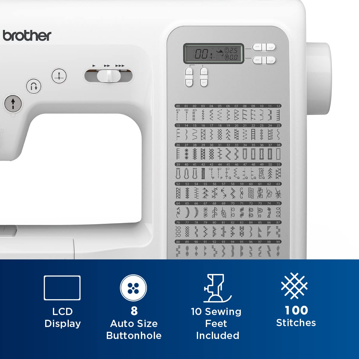 Brother CP100X Computerized Sewing and Quilting Machine - Perfect for Home DIY, Fashion Design & Craft Projects | Easy-to-Use Digital Stitching for Beginners & Professionals