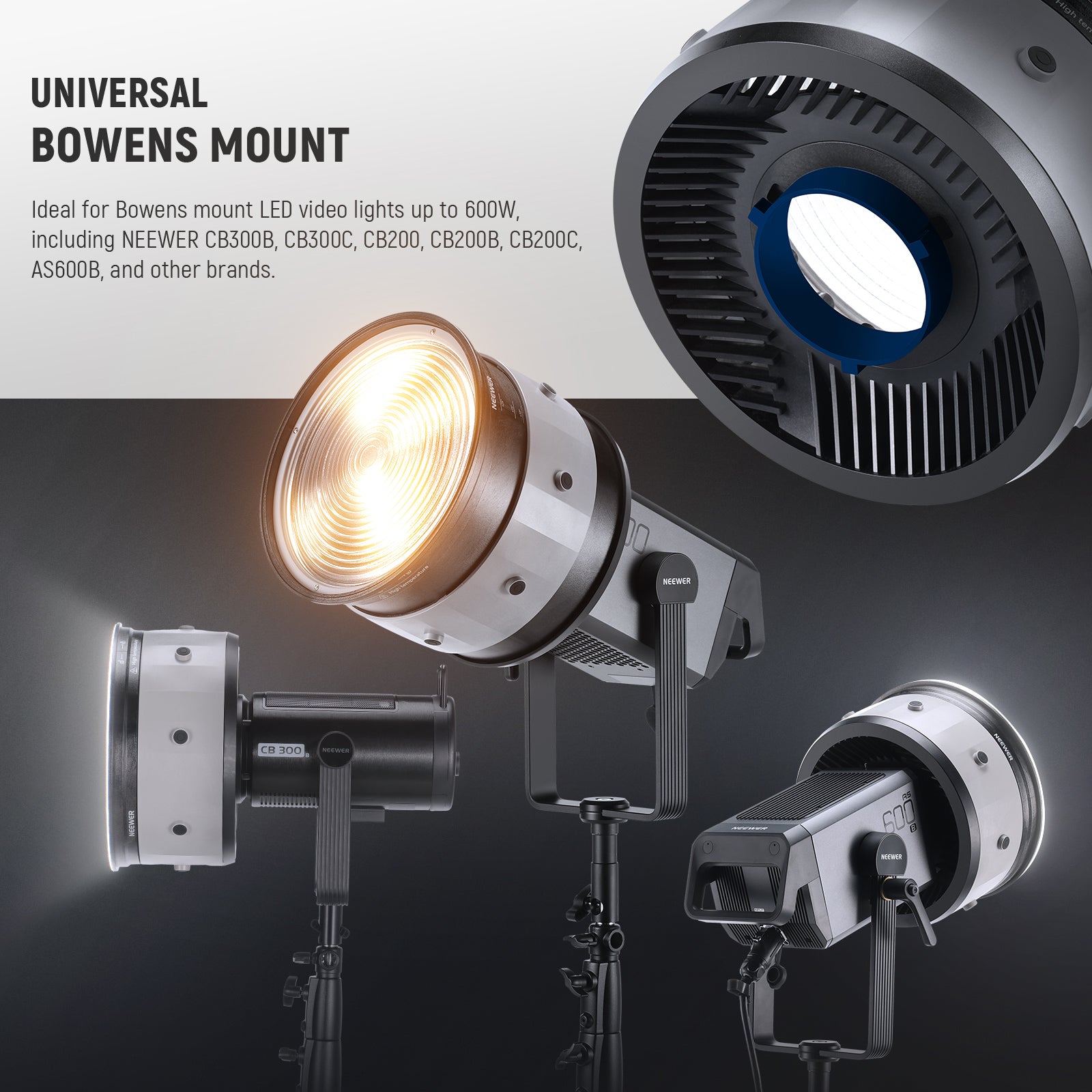 NEEWER CSF10 10-Inch Fresnel Lens with 35° Beam Angle - Perfect for Stage Lighting, Photography, and Film Production