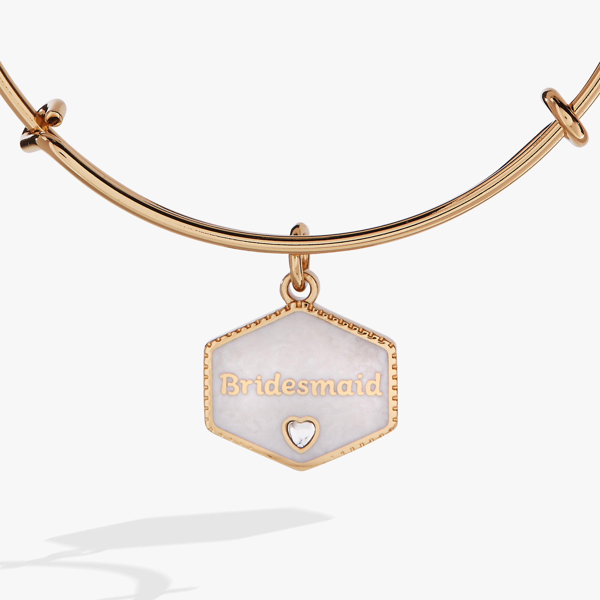 Elegant Bridesmaid Bangle Bracelet - Sterling Silver or Gold Plated Wedding Jewelry for Bridal Party, Bachelorette Gifts & Special Occasions