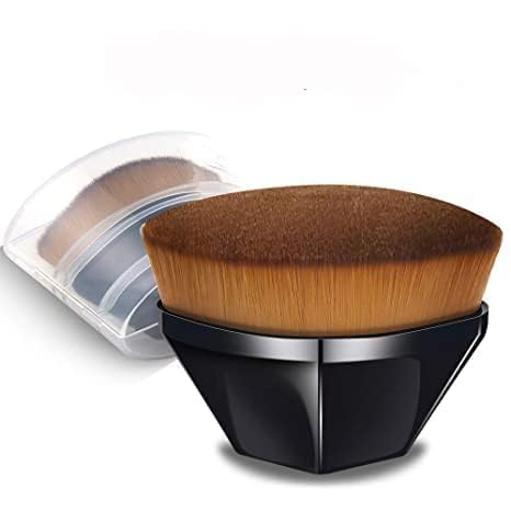 ATHA Liquid Makeup Brush - Professional Flat Top Kabuki Foundation Brush for Seamless Blending of Liquid, Cream & Powder | Travel-Friendly with Case (Multicolor) | Perfect for Everyday Makeup & On-The-Go Touchups