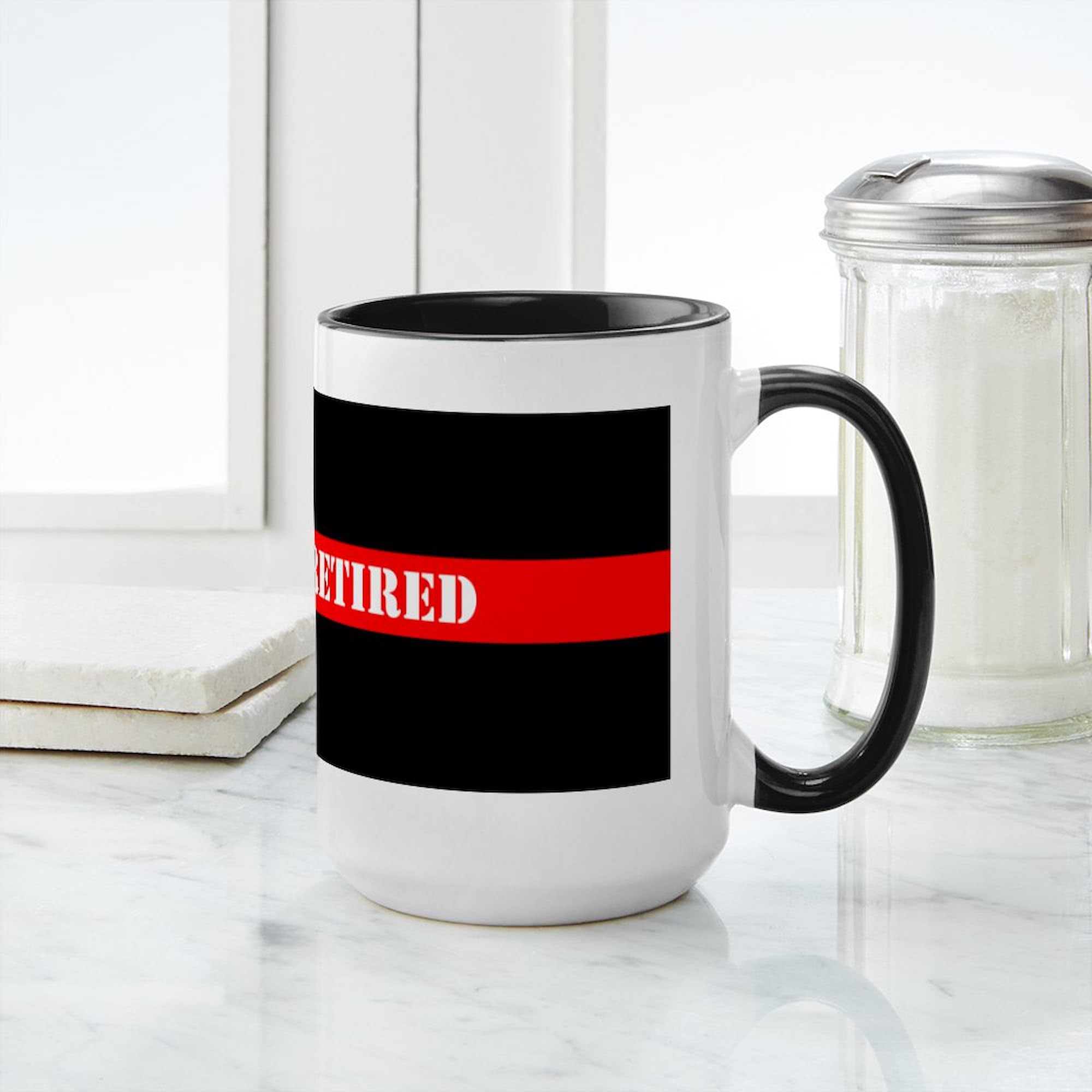 Retired Firefighter Ceramic Coffee Mug 15 oz (444 ml) - Perfect Gift for Firefighters, First Responders & Retirement Celebrations - Ideal for Coffee, Tea & Hot Beverages at Home or Office
