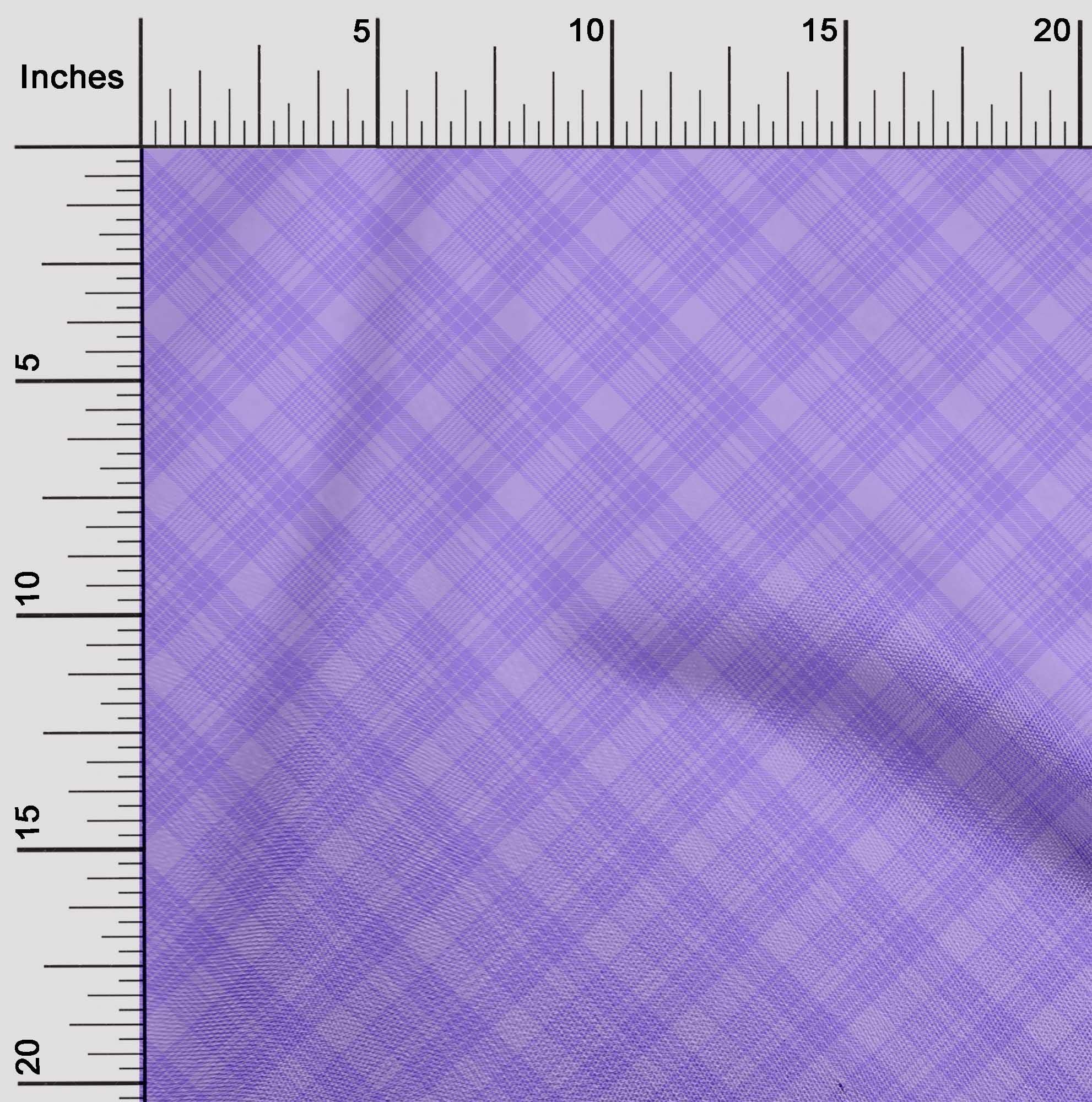 oneOone Polyester Spandex Violet Check Print Fabric by The Yard - 56 Inch Wide Dress Material for DIY Fashion & Home Decor Projects (Style #679)