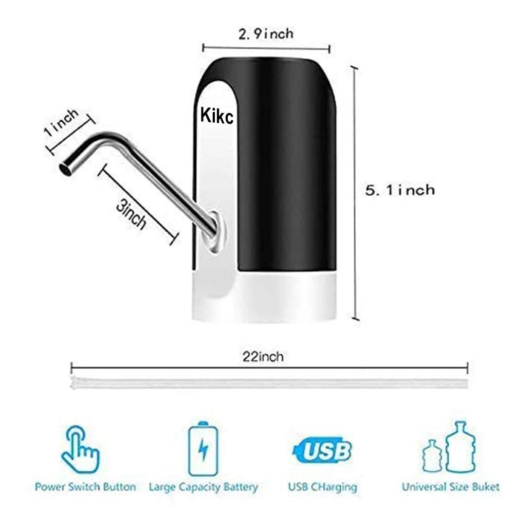 Electric Water Dispenser Pump System - Automatic Drinking Water Dispenser for Home & Office (Black) - Perfect for Kitchen, Countertop, or Desktop Use