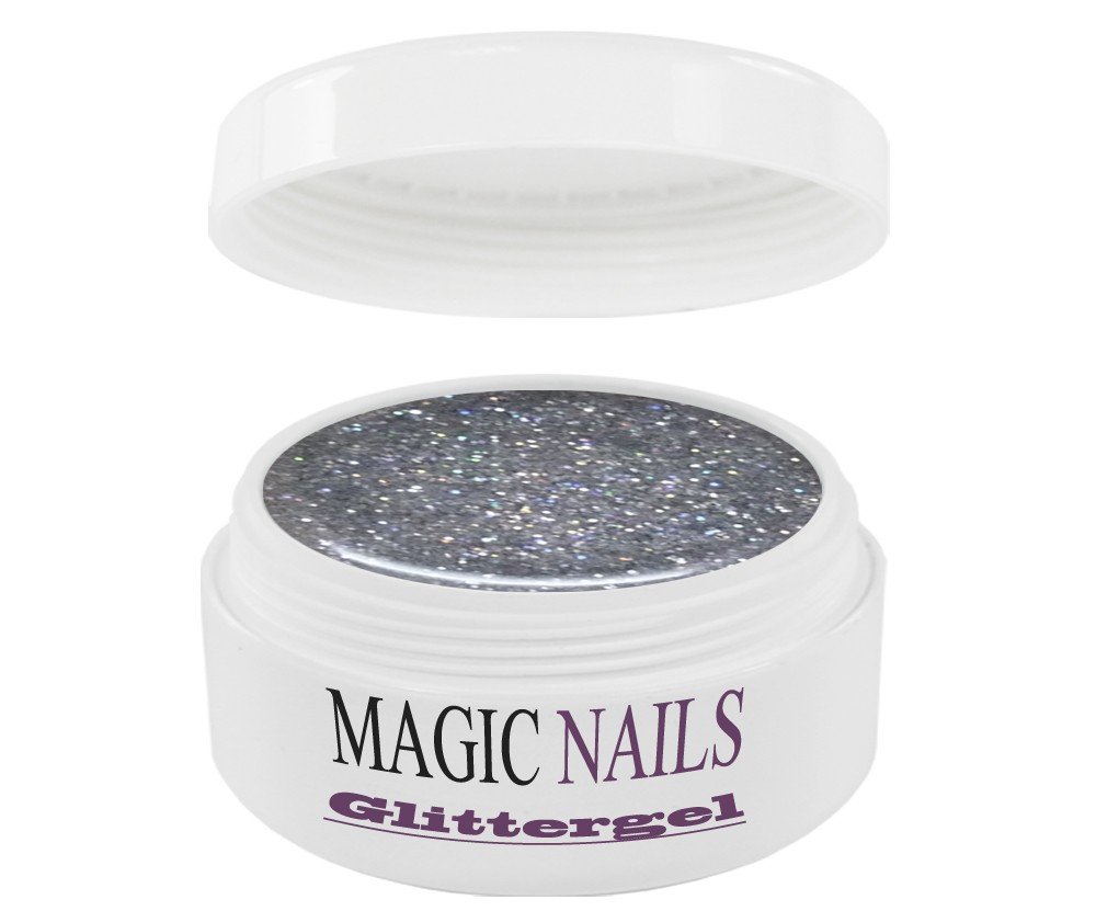 Magic Nails Glitter Gel - Holo Silver 31 (30ml) | Long-Lasting Nail Polish for Manicures & Pedicures | Perfect for Parties, Weddings & Special Occasions
