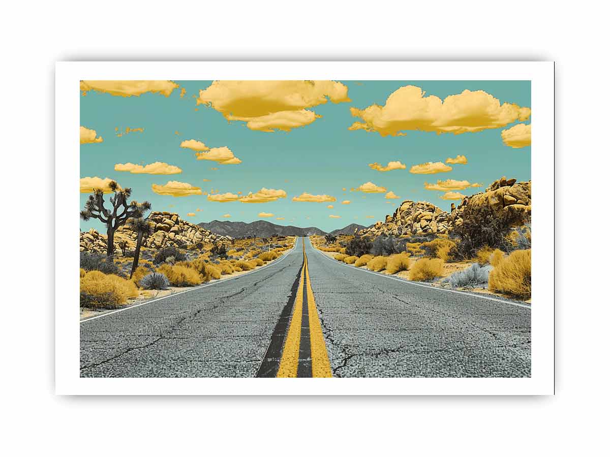 Dream Road Framed Print - Premium Wall Art Decor for Living Room, Bedroom & Office - Perfect Gift for Home & Interior Design