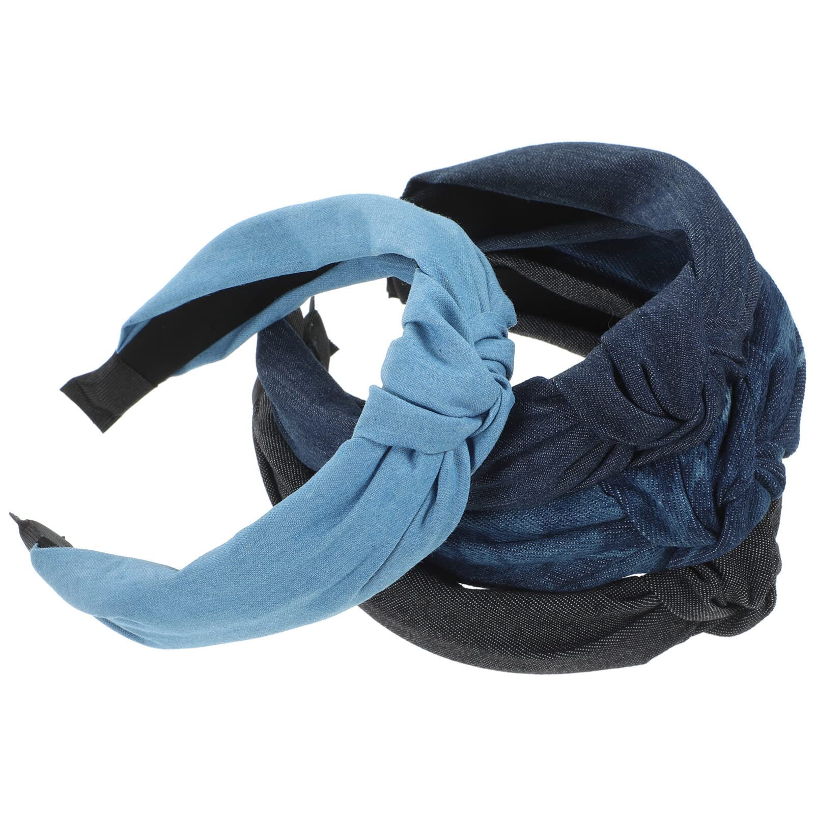 Beaupretty 4-Piece Knotted Headbands for Women - Stylish Denim Hair Accessories for Everyday Wear, Parties & Fashion Styling