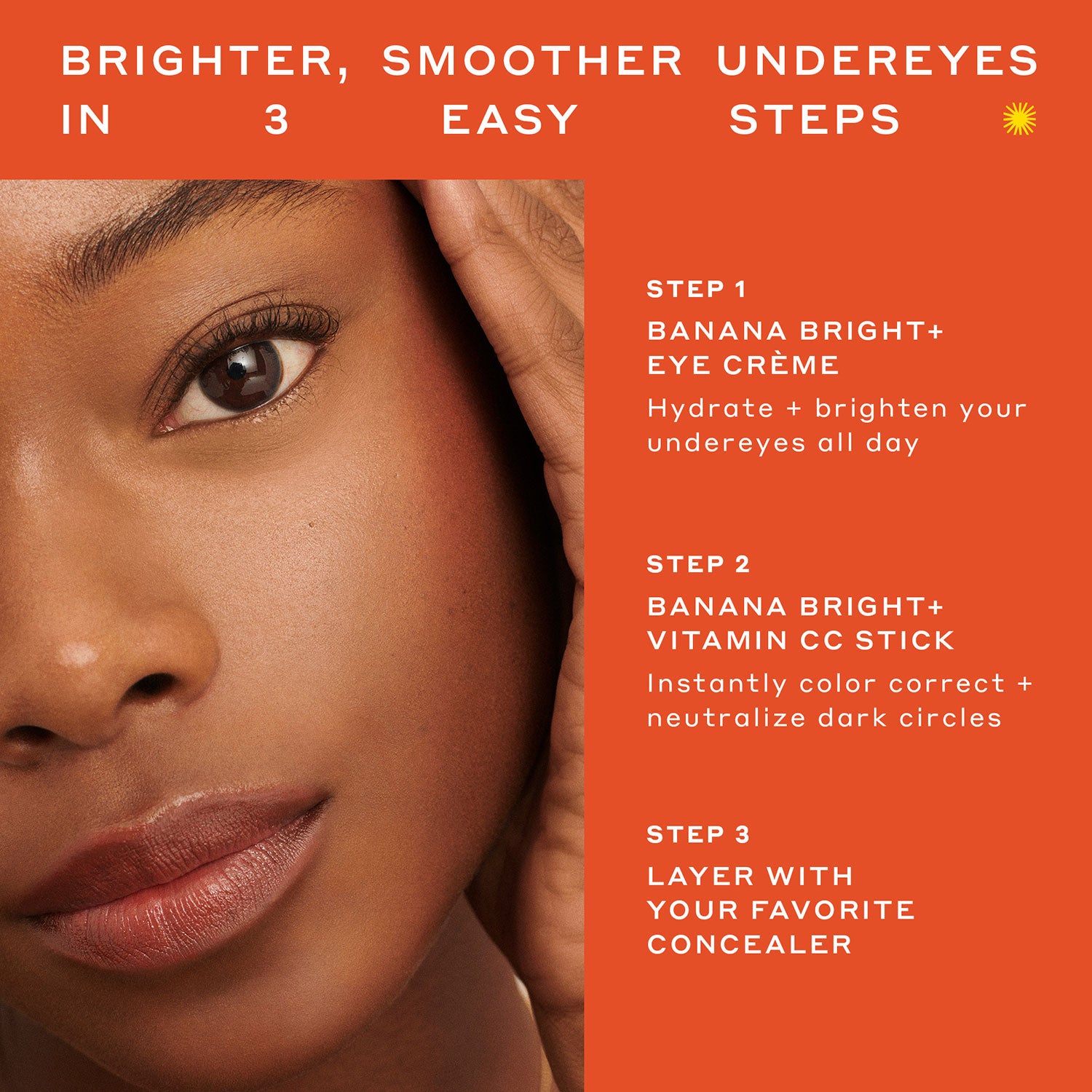 Banana Bright Illuminating Eye Cream & Serum Duo - Vitamin C Dark Circle Treatment for Brighter Eyes - Perfect for Morning Skincare Routine & Travel Essentials