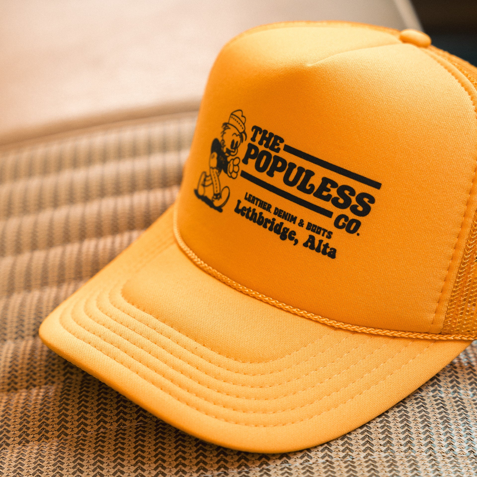 Roy Boy Trucker Hat - Classic Gold Snapback Cap for Men & Women | Perfect for Outdoor Activities, Road Trips, and Casual Wear