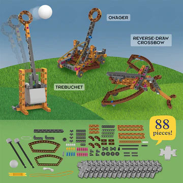 6 in 1 Catapult Engineering Maker Kit for Kids - DIY STEM Building Toys for Science Experiments & Medieval History Projects - Perfect for Classroom Learning & Home Education Activities