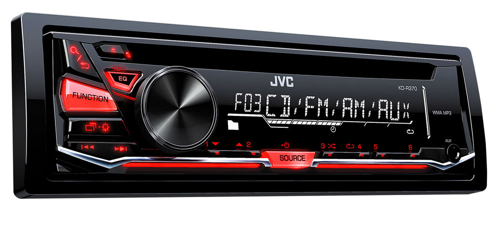 JVC KD-R370 Bluetooth Car Stereo Receiver with USB & AUX Input - Hands-Free Calling, MP3 Playback - Perfect for Commuting & Road Trips