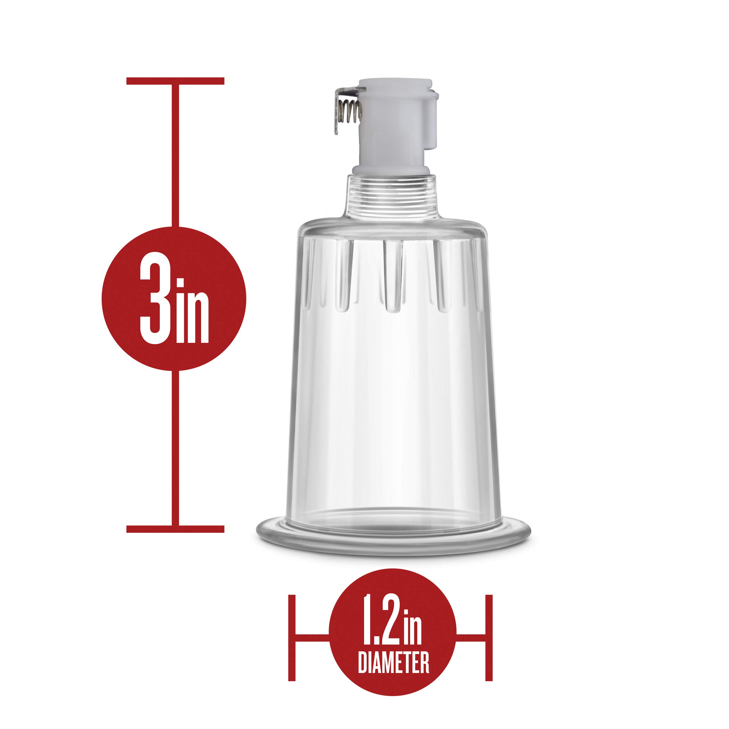 Blush Novelties Temptasia Cylinder - 1.2 Inch Wide Airtight Upgrade Replacement for Interchangeable Temptasia Clitoral Pump Systems - Enhances Sensitivity - Women's Sexual Wellness Toy - Clear - Perfect for Solo Play and Couples' Intimacy Enhancement