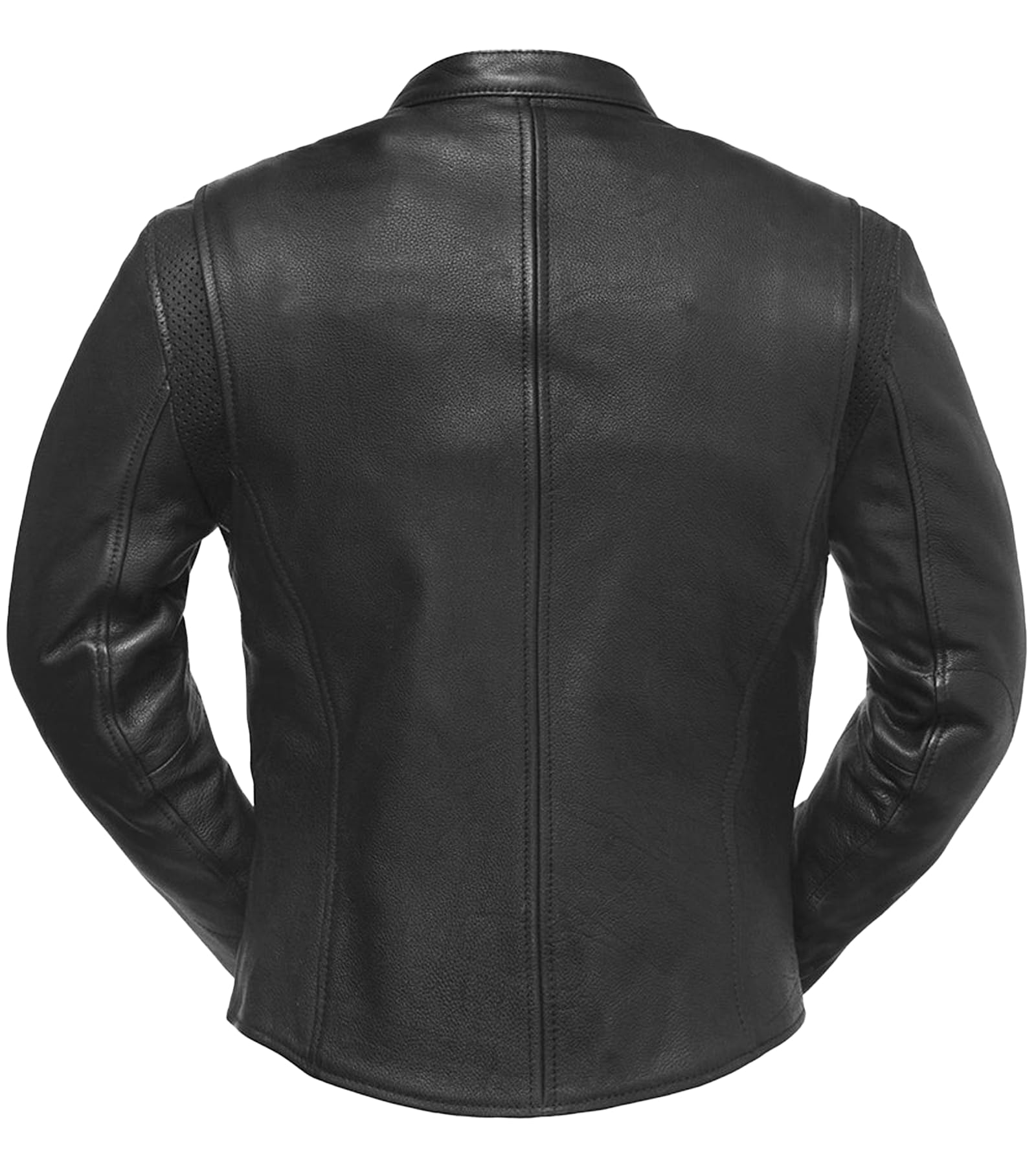 Speed Queen Women's Motorcycle Leather Jacket - Black Biker Jacket for Riding & Outdoor Adventures - First Mfg Co