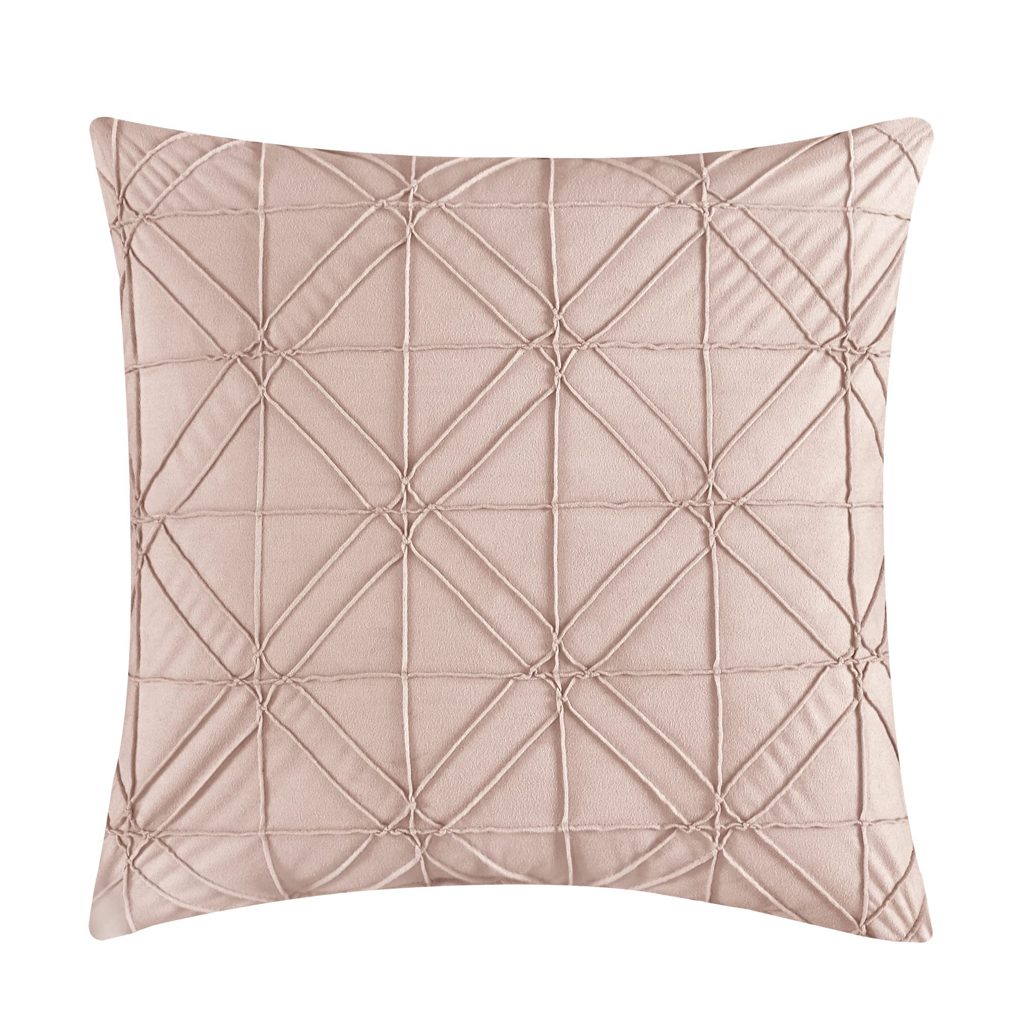 Chic Home Meredith Comforter Set - Plush Ribbed Chevron Design Bedding with Decorative Pillows & Shams Included, Queen Size, Rose Pink - Perfect for Master Bedroom, Guest Room & Cozy Home Decor