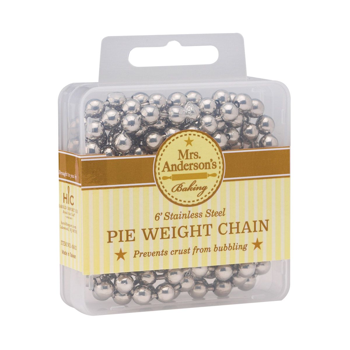 Mrs. Anderson's Baking 6ft Pie Weight Chain for Blind Baking Crusts | Premium Ceramic Bead Pastry Weights for Perfect Pie Crusts | Ideal for Home Bakers, Thanksgiving & Holiday Baking