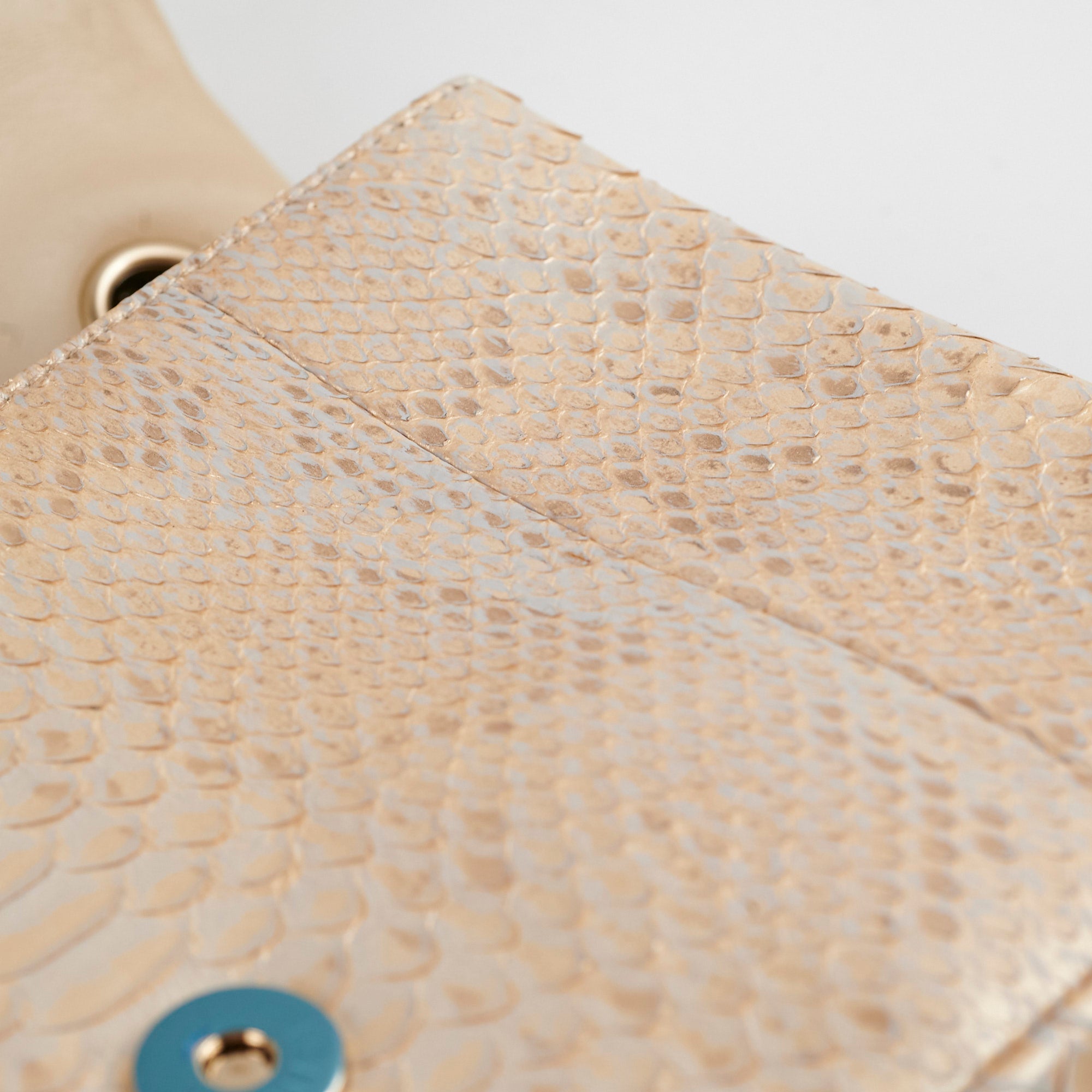 Chanel Python Flap Bag Light Gold - Luxury Designer Handbag for Women | Perfect for Evening Parties, Weddings & Special Occasions