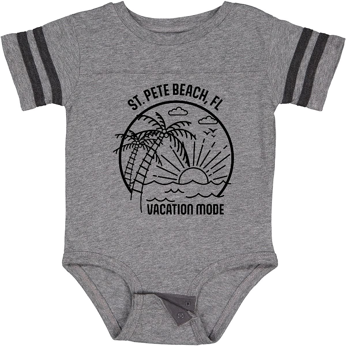 Inktastic Summer Vacation Mode St. Pete Beach Florida Baby Bodysuit - Cute Florida Travel Outfit for Infants & Toddlers - Perfect for Beach Trips, Family Vacations & Photo Shoots