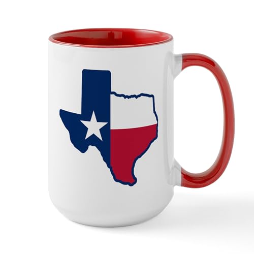 White/Red Inside - Texas Pride Mugs