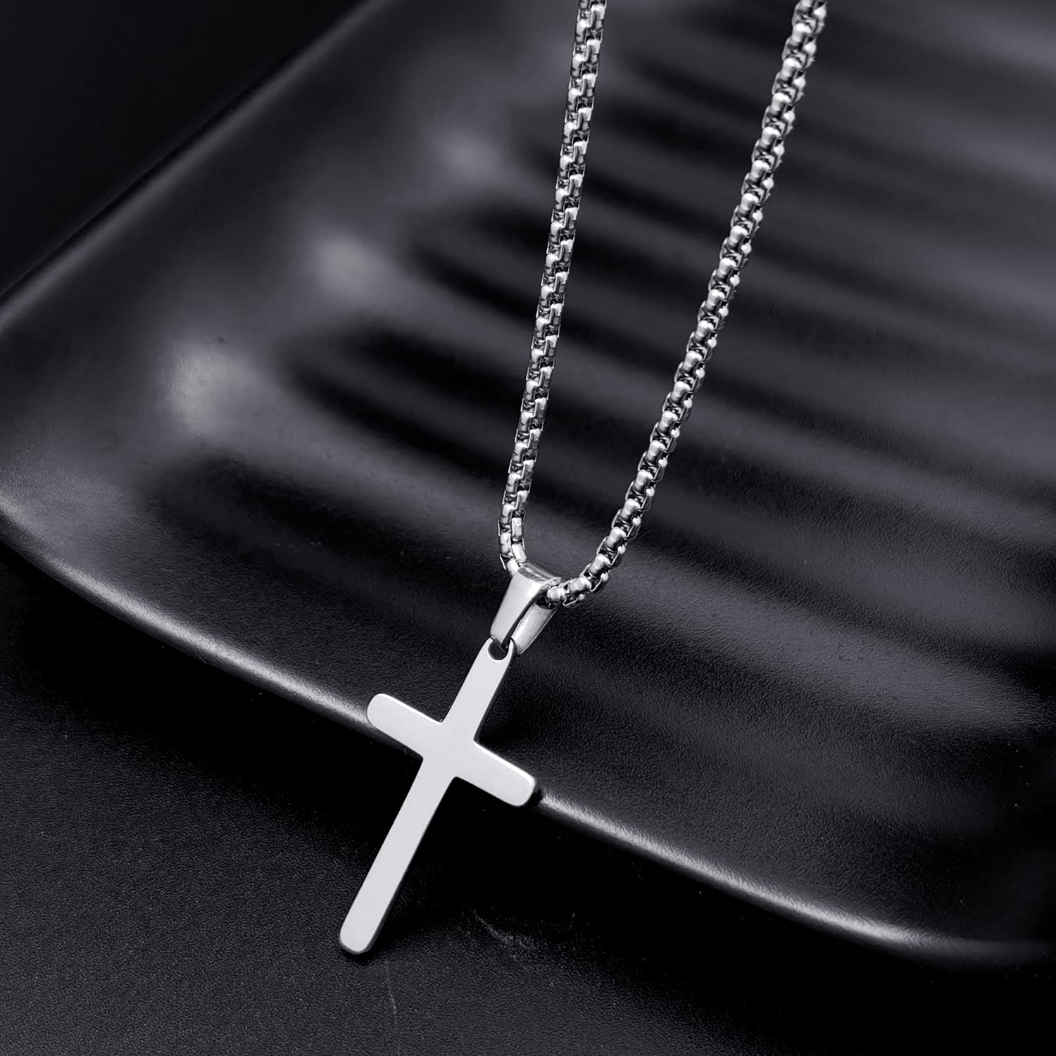 Elegant Small Cross Pendant Necklace for Women - Dainty Simple Gold/Silver Cross Necklace - Perfect Mothers Day Gift, Birthday Present for Her - Ideal for Church, Weddings & Everyday Wear